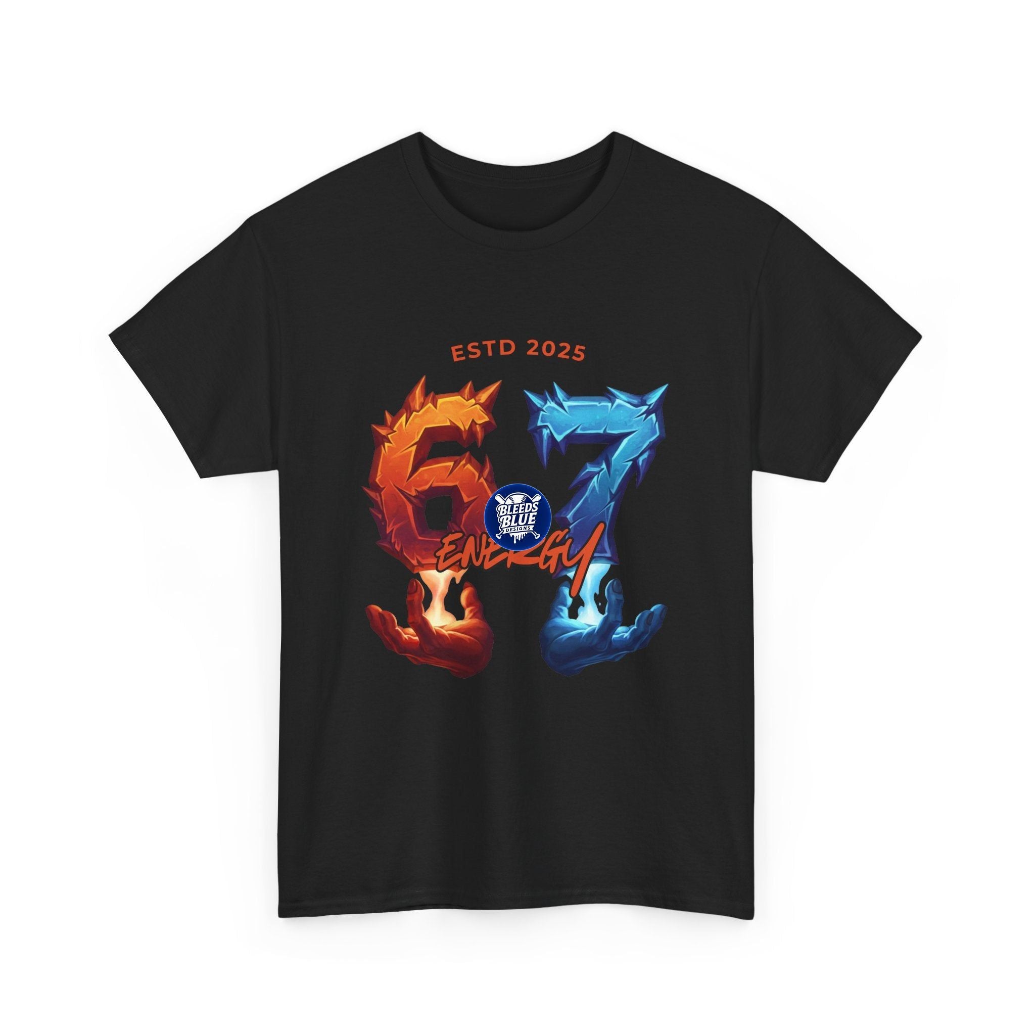 Fierce 67 Energy Tee Shirt - Unisex Heavy Cotton Casual Fit