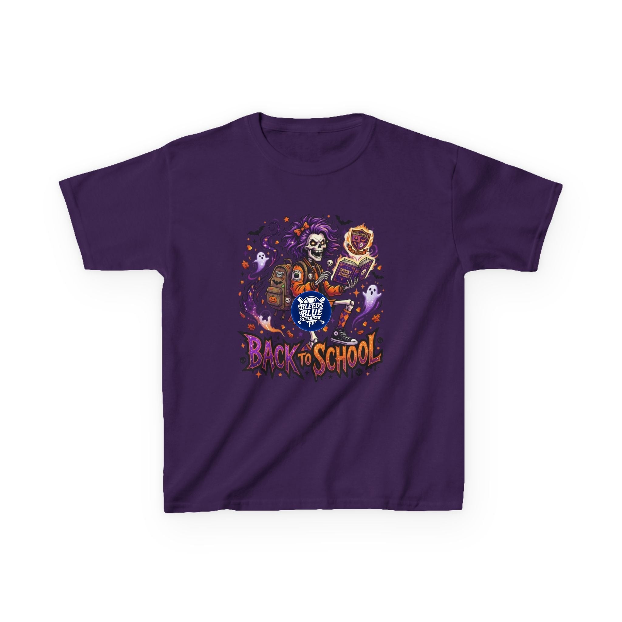 Kids Tee — Spooky 'Back to School' Monster Backpack Design
