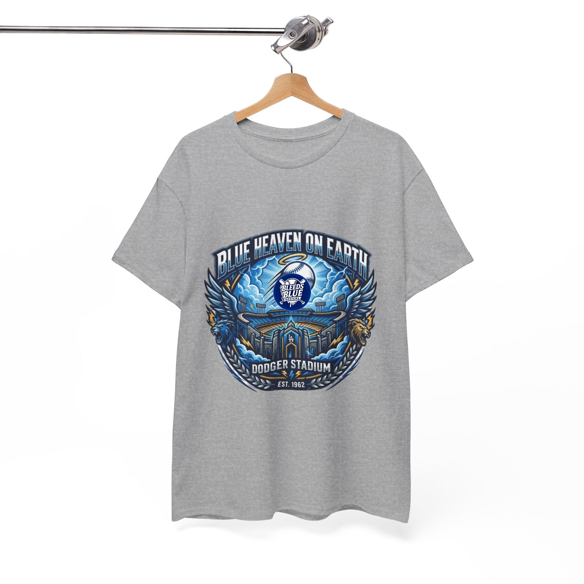 Blue Heaven on Earth Dodgers Stadium T-Shirt — Vintage Baseball Fan Tee