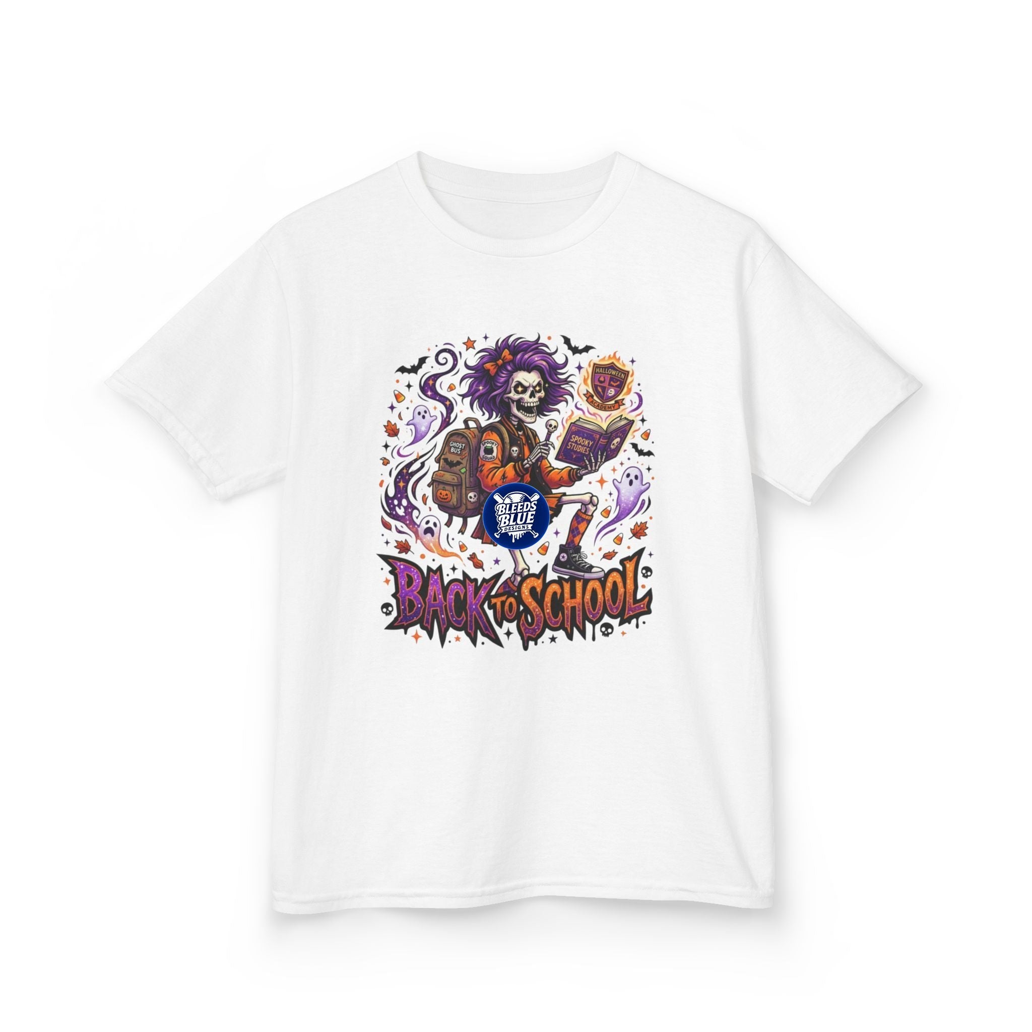 Kids Tee — Spooky 'Back to School' Monster Backpack Design