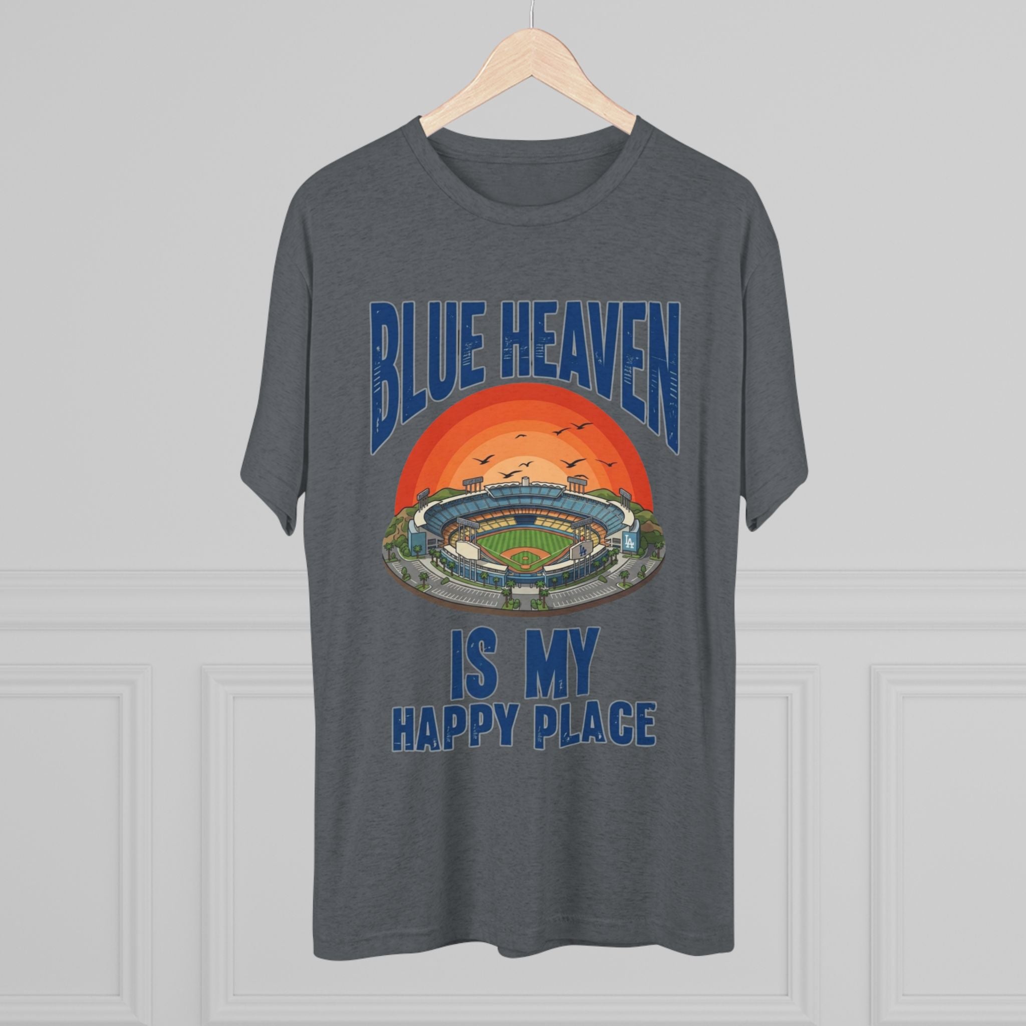 Blue Heaven Is My Happy Place Tee - Tri-Blend Crew T-Shirt