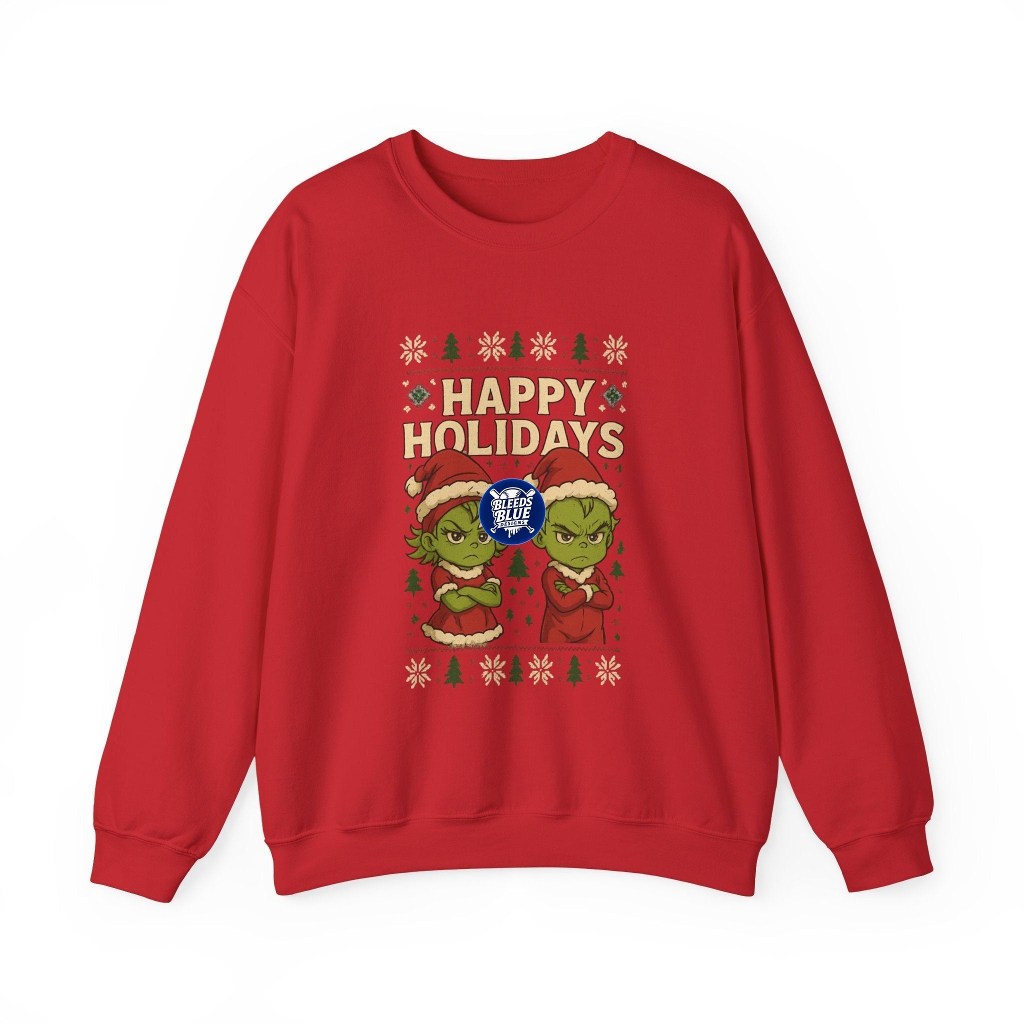 Holiday Ugly Christmas Baby Grinchies Sweatshirt - Unisex Crewneck Casual Streetwear