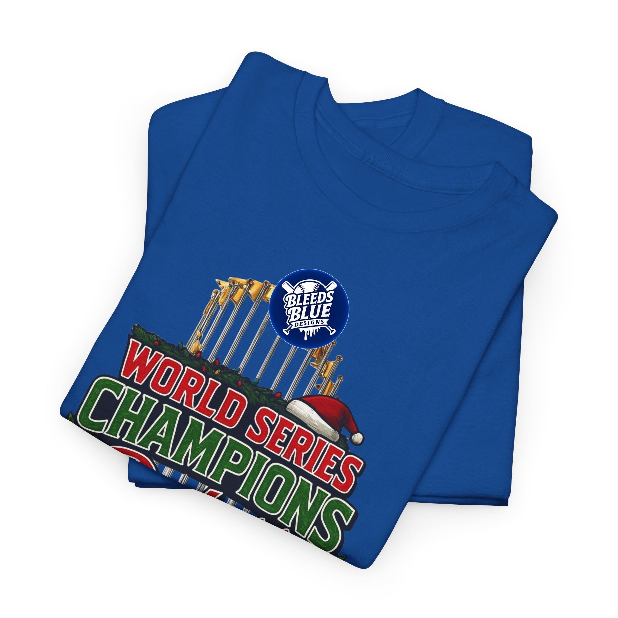 Holiday World Series Champions Dodgers Tee Shirt - Unisex Heavy Cotton Casual Fit