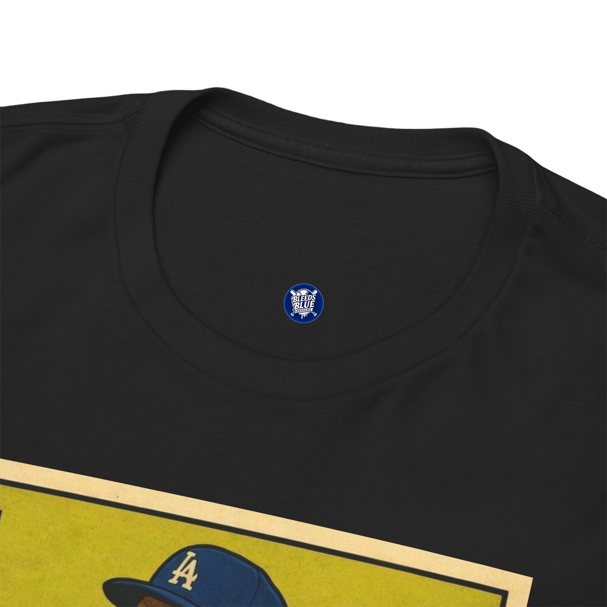 La Trompeta Baseball T-Shirt — Vintage Dodgers Trading Card Design