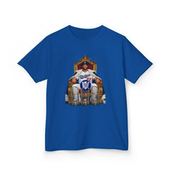 Kershaw Baseball Throne Kids T-Shirt – Youth Heavy Cotton Casual Fit