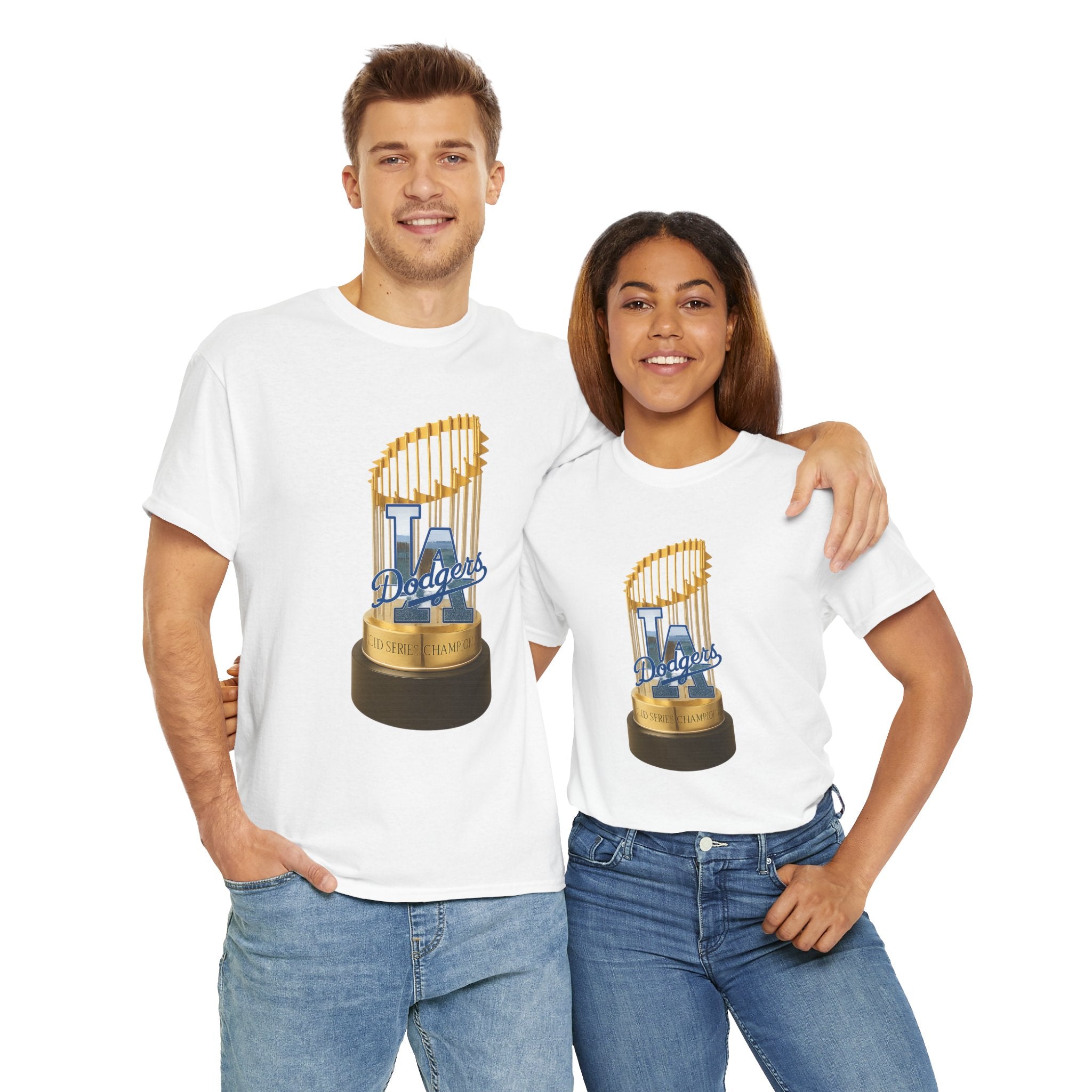 Trophy Los Angeles Logo Tee Shirt -  Unisex Heavy Cotton Tee Casual Fit