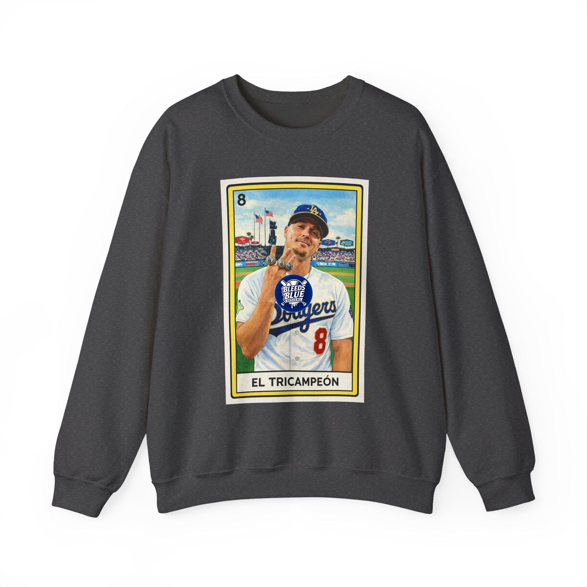 El Tricampeón Loteria Card Kike Team Pride — Adult Crewneck Sweatshirt