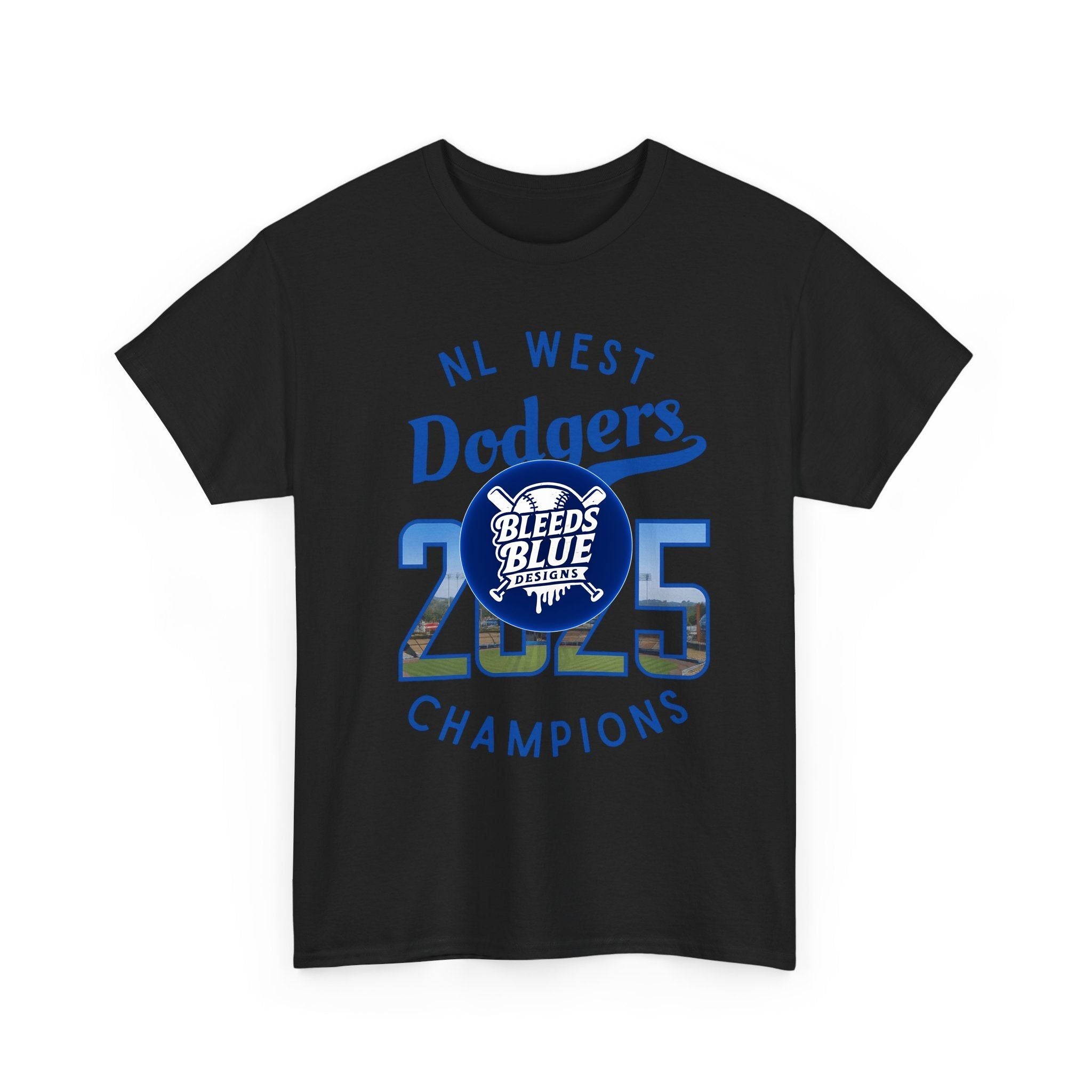 2025 NL West Champs Los Angeles Dodgers Tee Shirt - Unisex Heavy Cotton Casual Fit