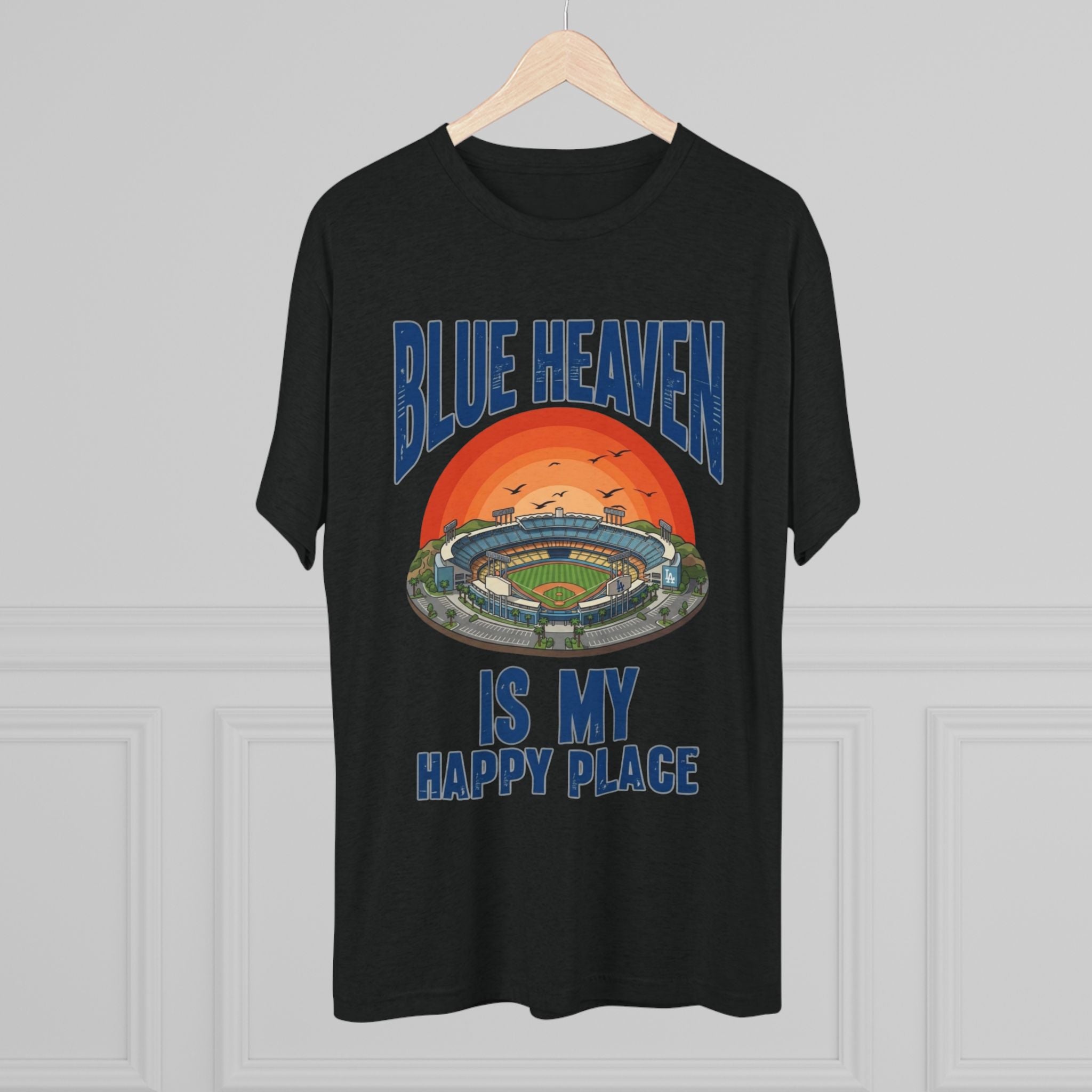 Blue Heaven Is My Happy Place Tee - Tri-Blend Crew T-Shirt