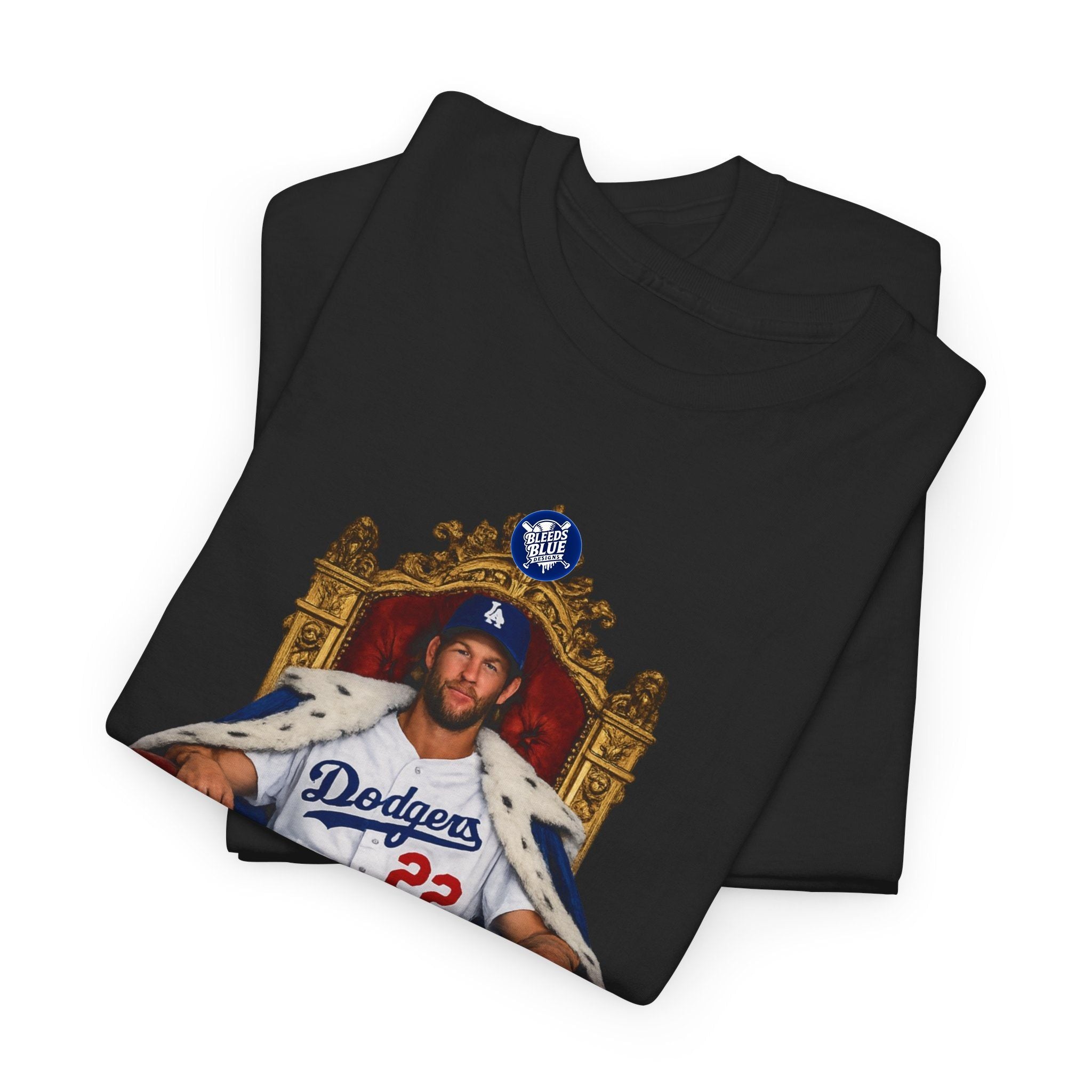 Kershaw Baseball Throne T-Shirt — Player on Throne Graphic Tee