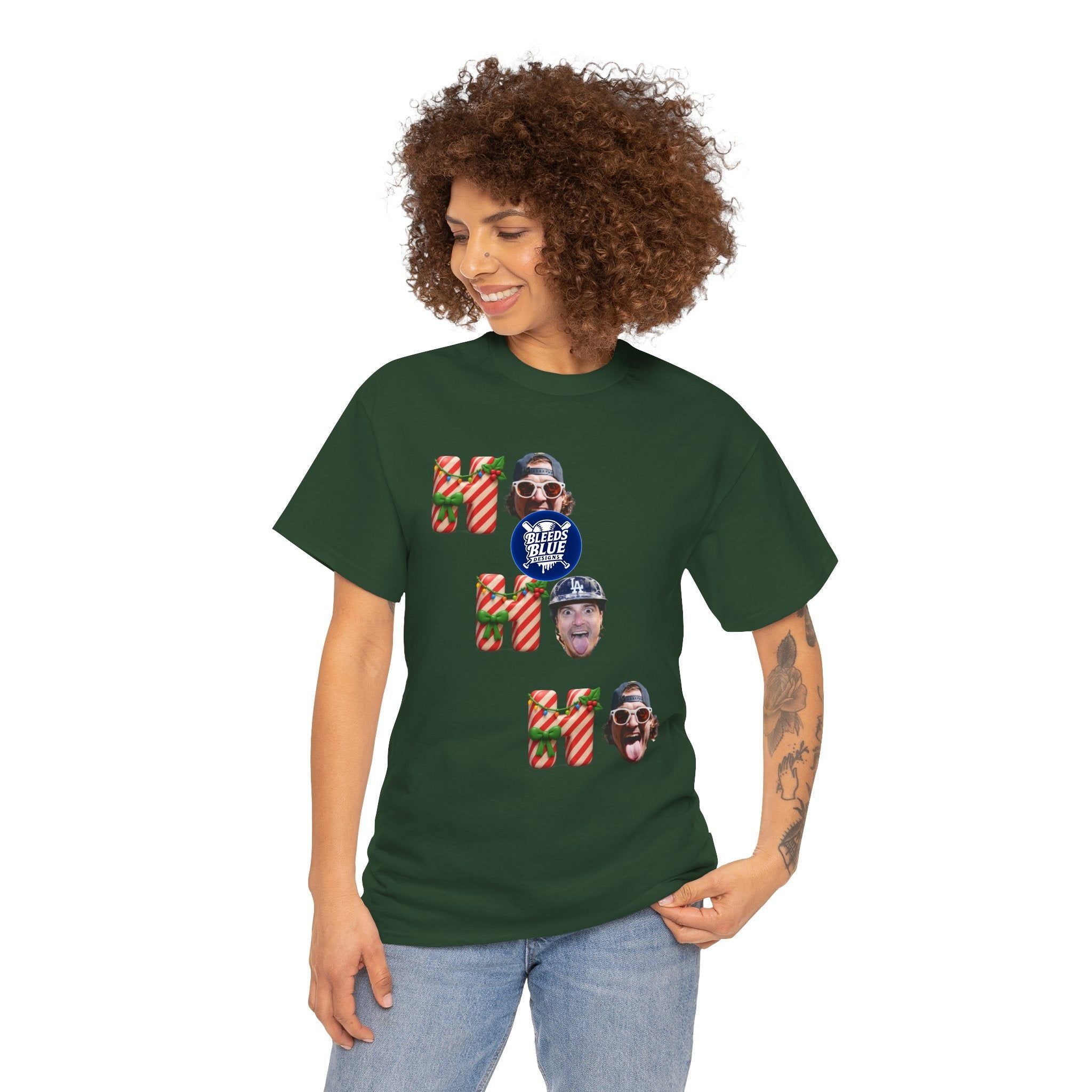 Holiday Kike Ho Ho Ho Tee Shirt - Unisex Heavy Cotton Casual Fit