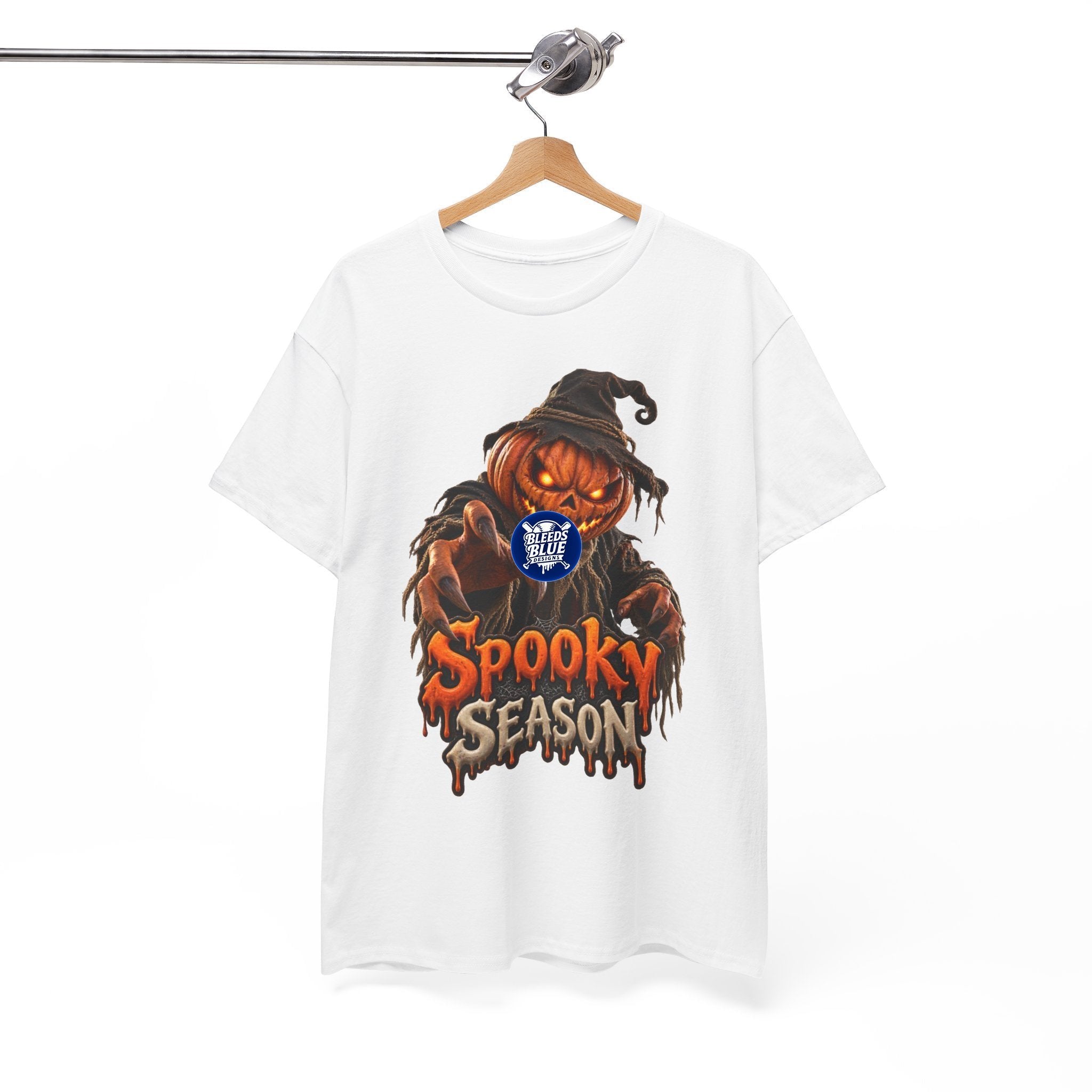 Spooky Season Pumpkin Head Scarecrow T-Shirt