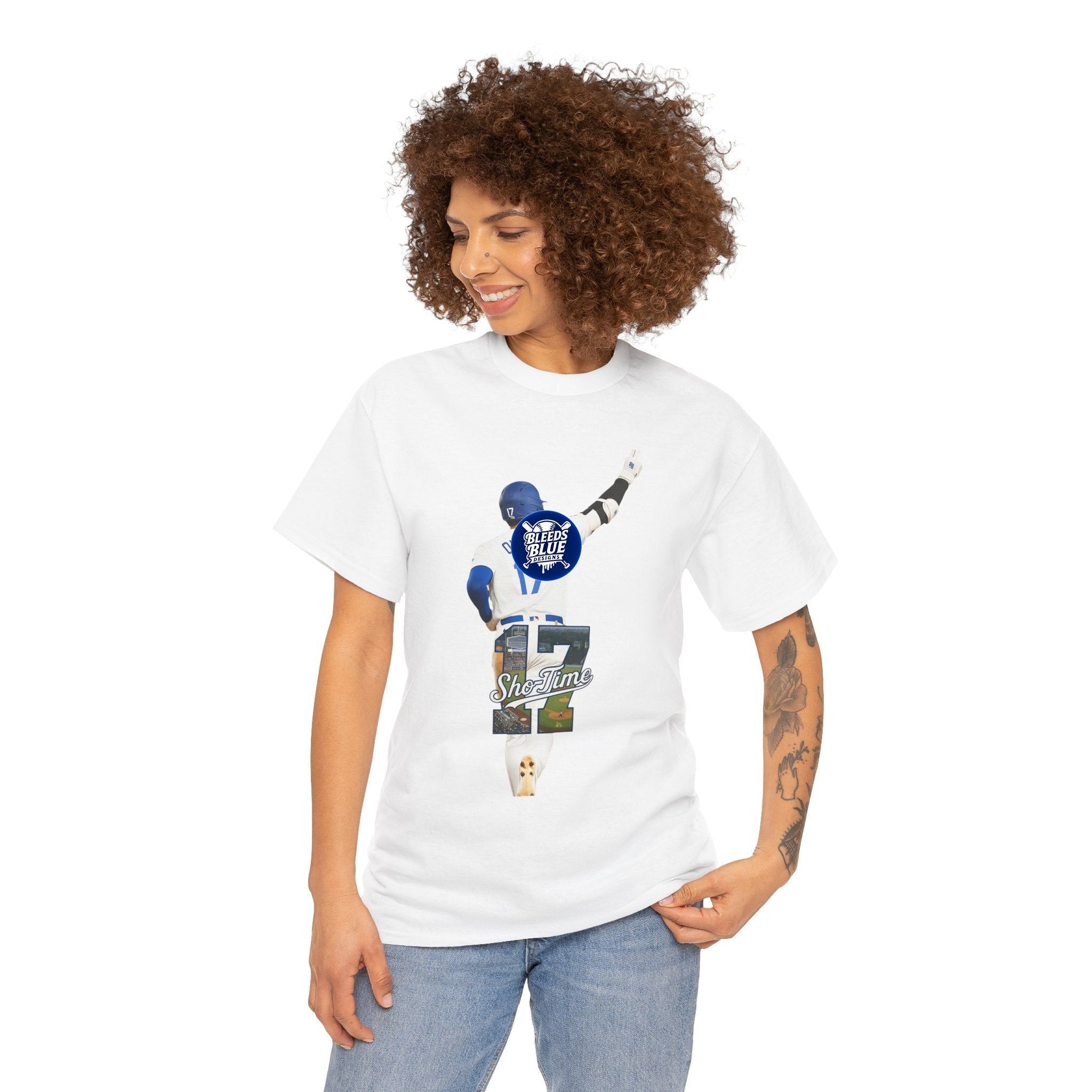 Shohei Ohtani 'Sho-Time' Number 17 Tee Shirt - Unisex Heavy Cotton Tee Casual Fit