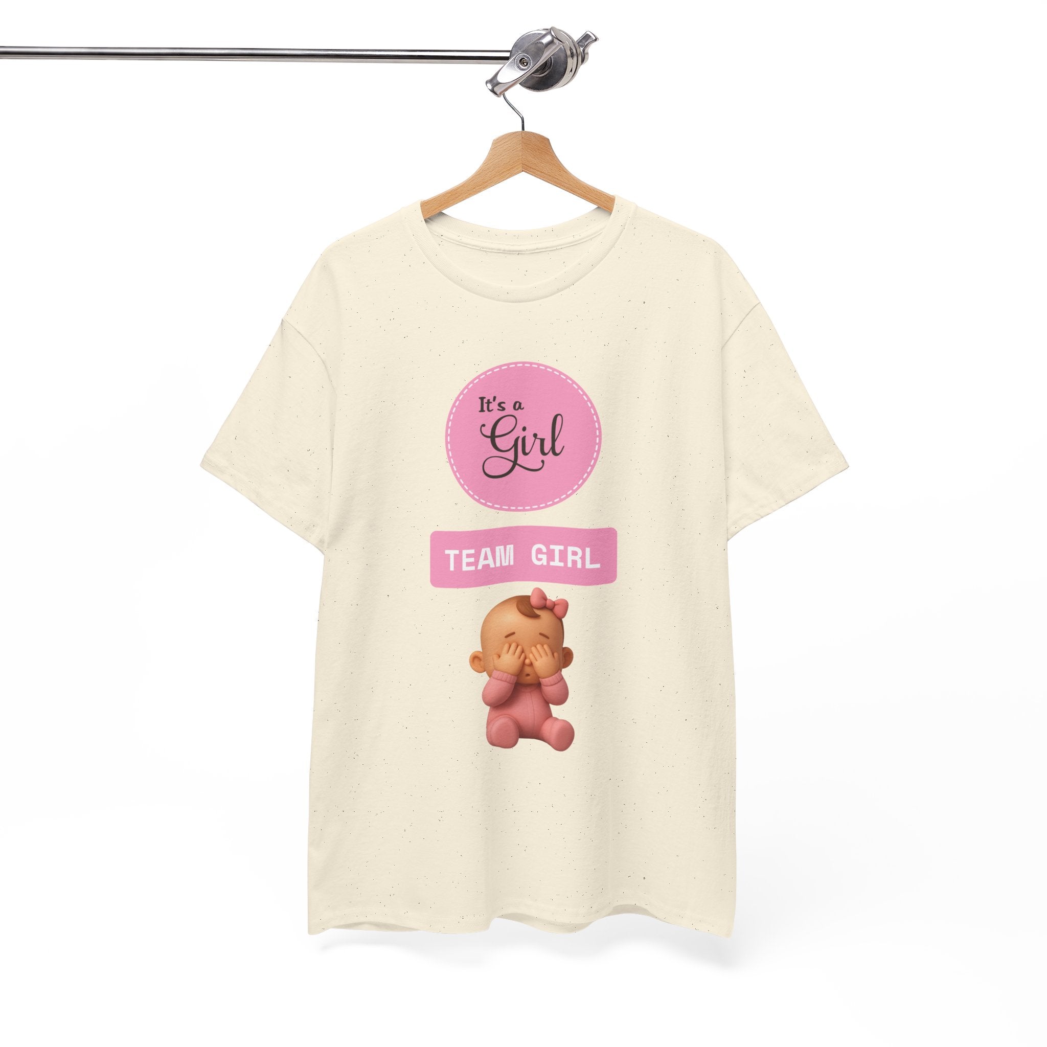 It’s a Girl "Team Girl" Baby Guess Tee — Gender Reveal/Newborn Announcement T-Shirt