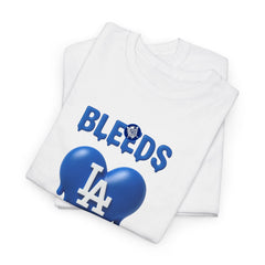 Heart Bleeds Blue Tee Shirt - Unisex Heavy Cotton Casual Fit
