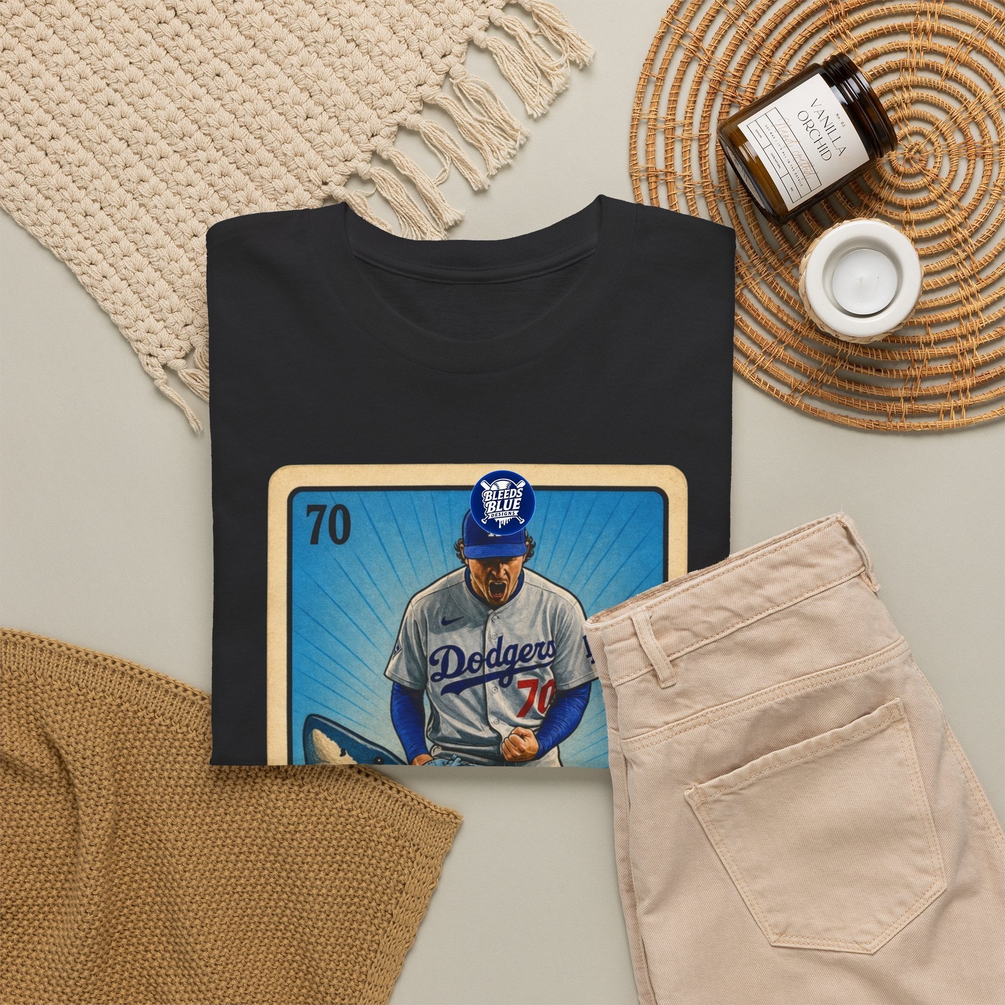 Baseball Shark 'El Tiburón' Tee – Vintage Lotería Style Baseball T-Shirt