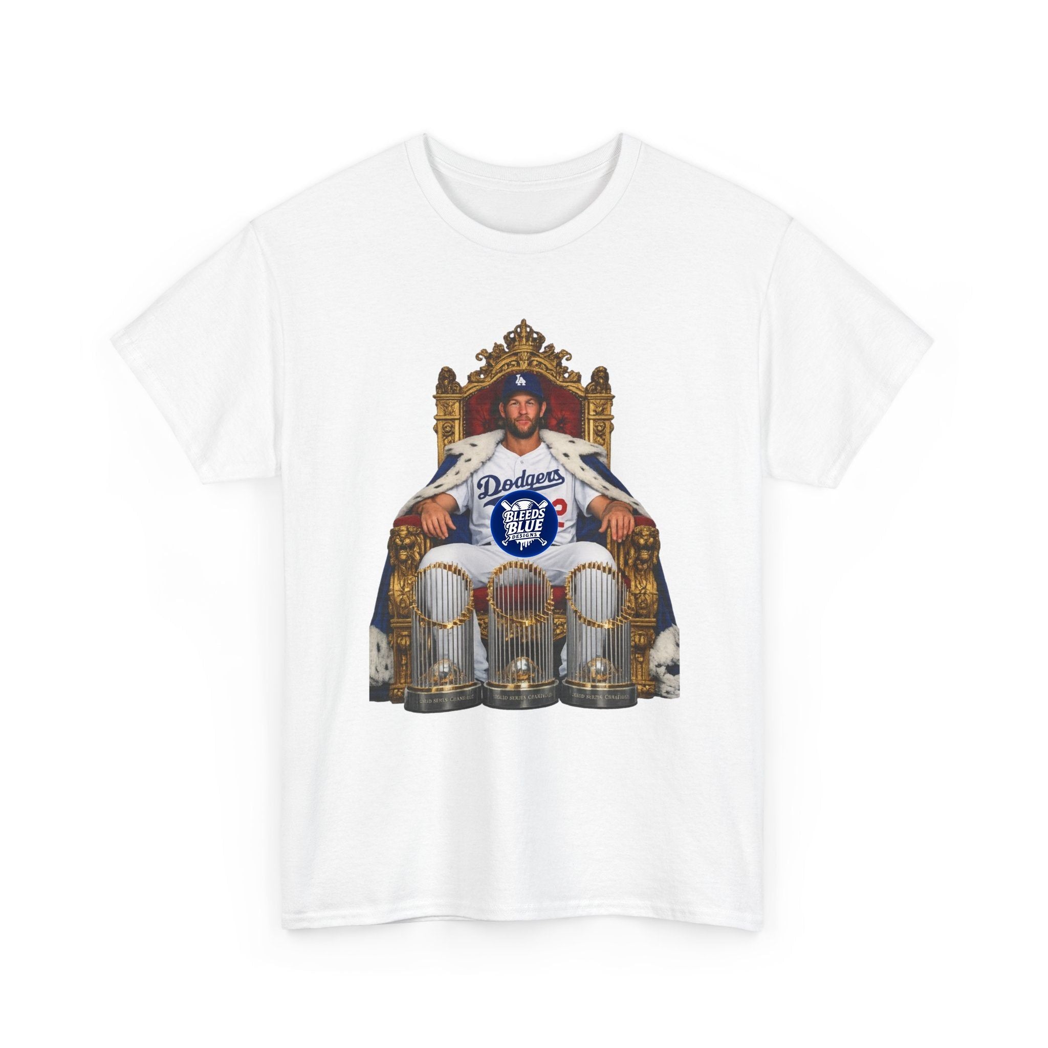 Kershaw Baseball Throne T-Shirt — Player on Throne Graphic Tee