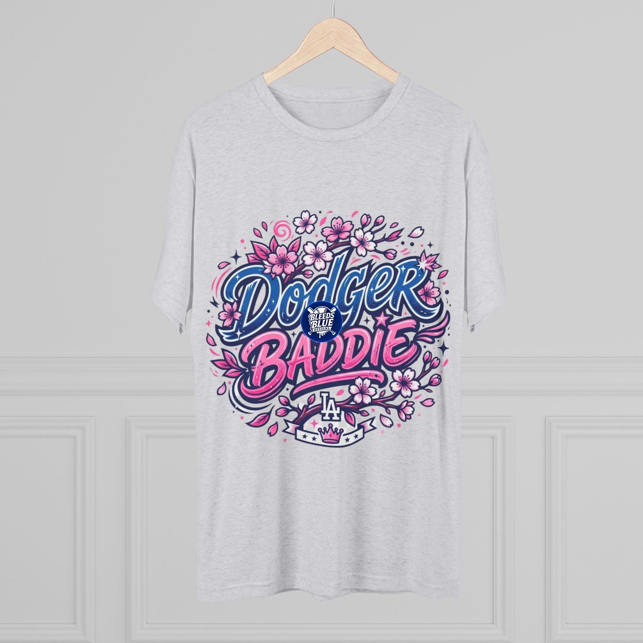 Dodger Baddie Cherry Blossom T-Shirt — Floral LA Dodgers Fan Tee