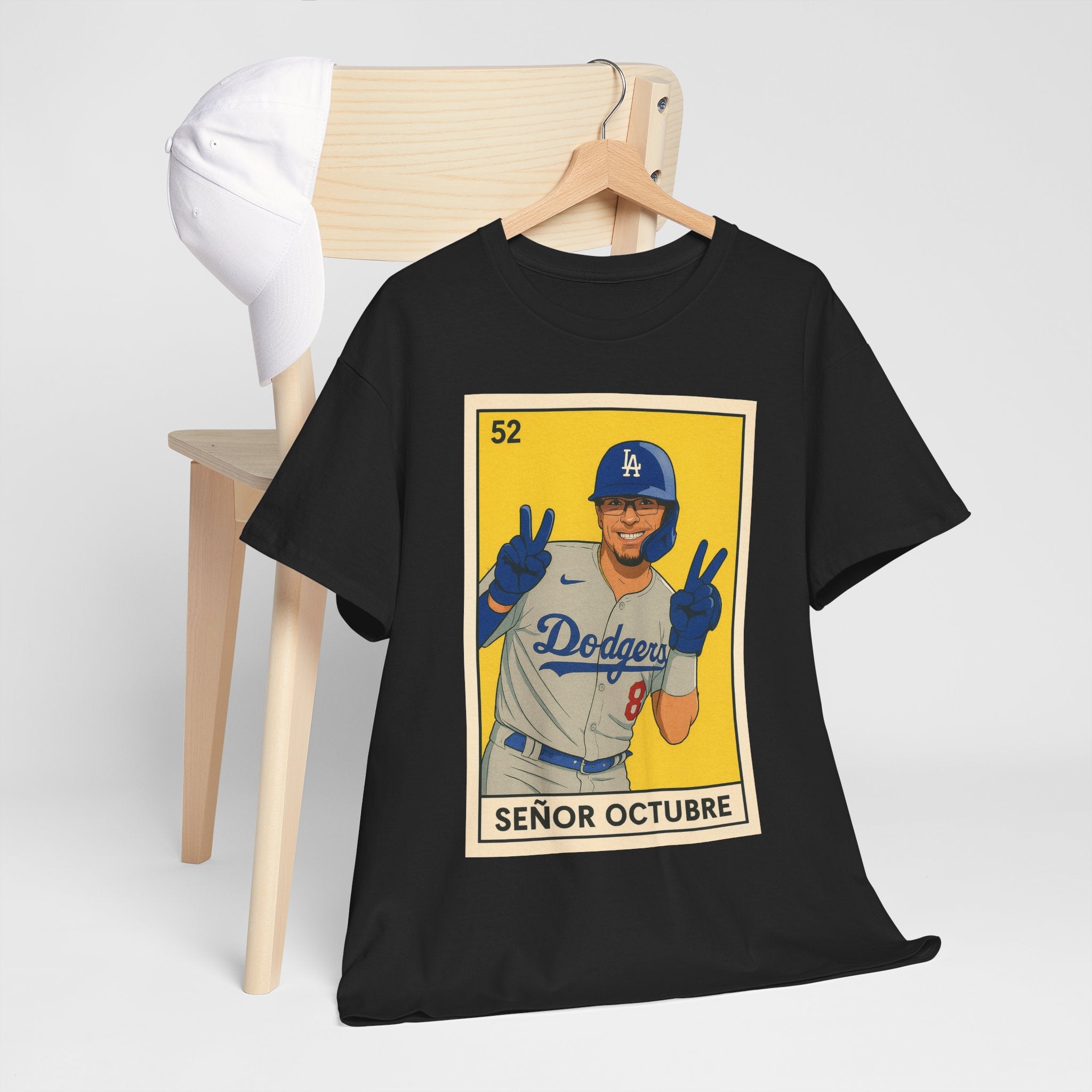 Kike Senor Octubre Loteria Card Tee Shirt - Unisex Heavy Cotton Tee