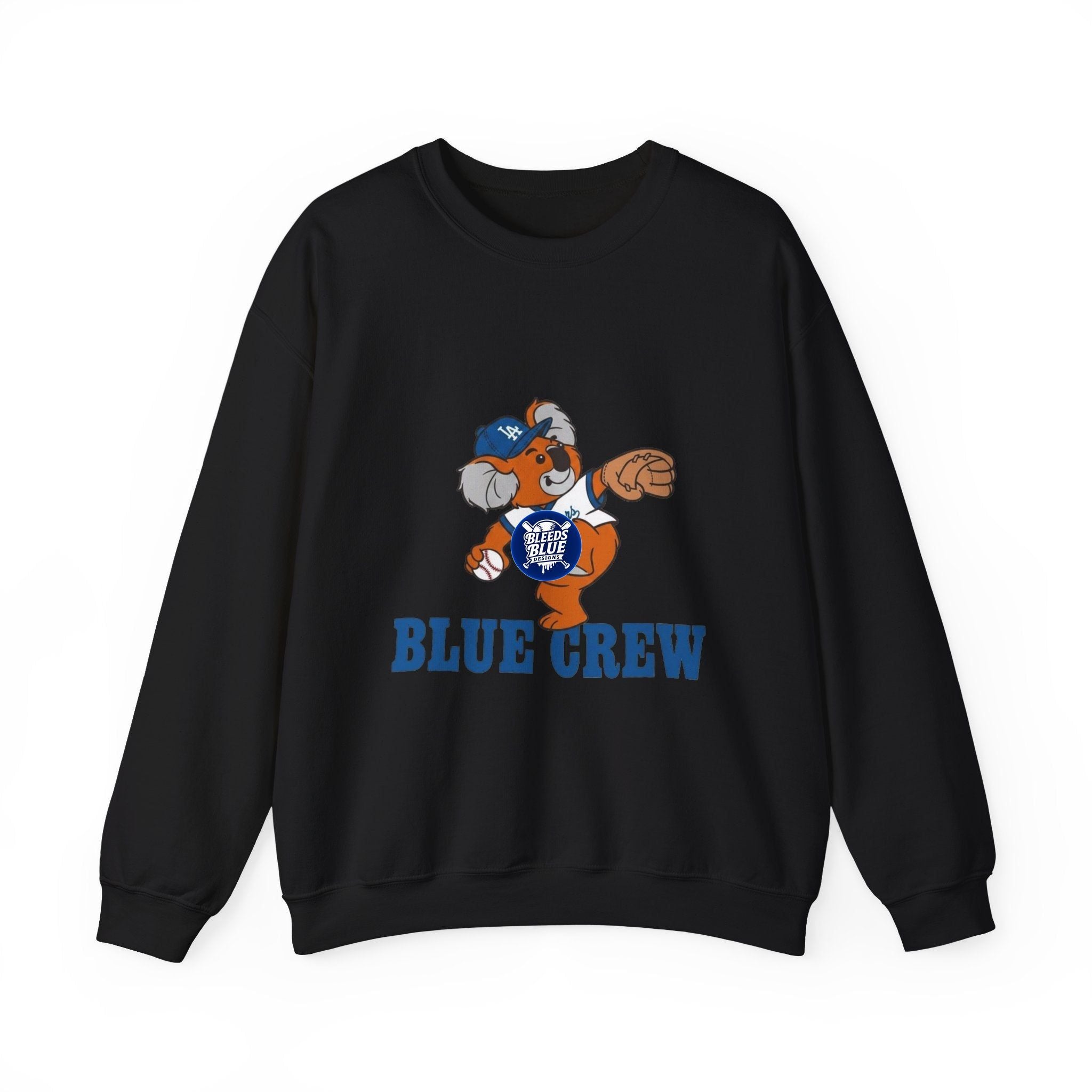 Blue Crew Koala Mascot Sweatshirt — Adult Crewneck Sweatshirt