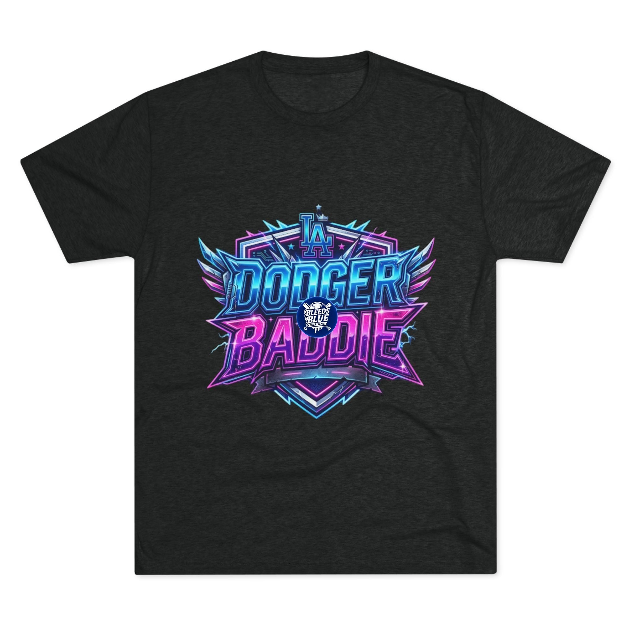 Dodger Baddie Graphic Tee — Retro Neon Gaming Style Shirt