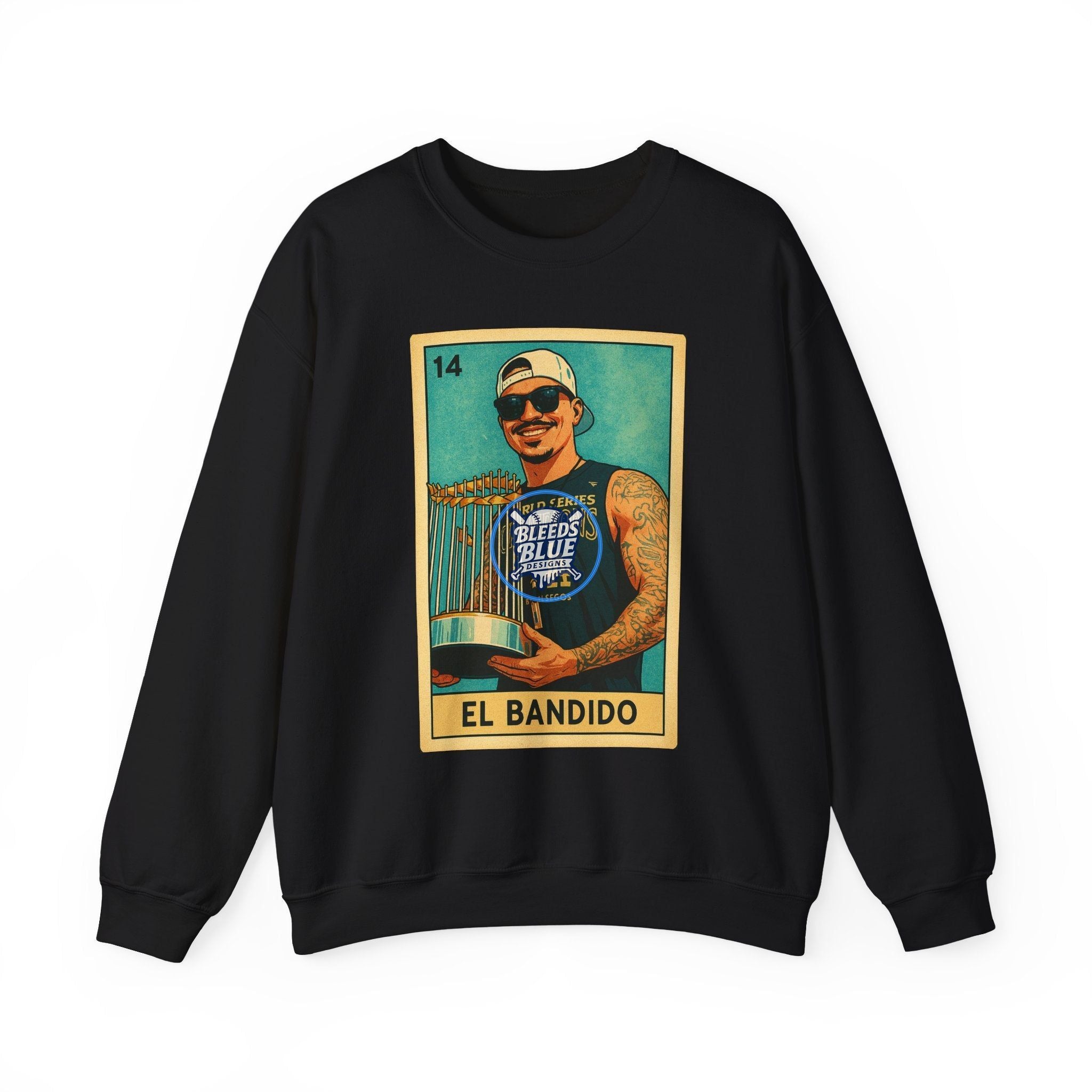Dodgers Banda El Bandido Loteria Card Sweatshirt - Unisex Crewneck Casual Streetwear