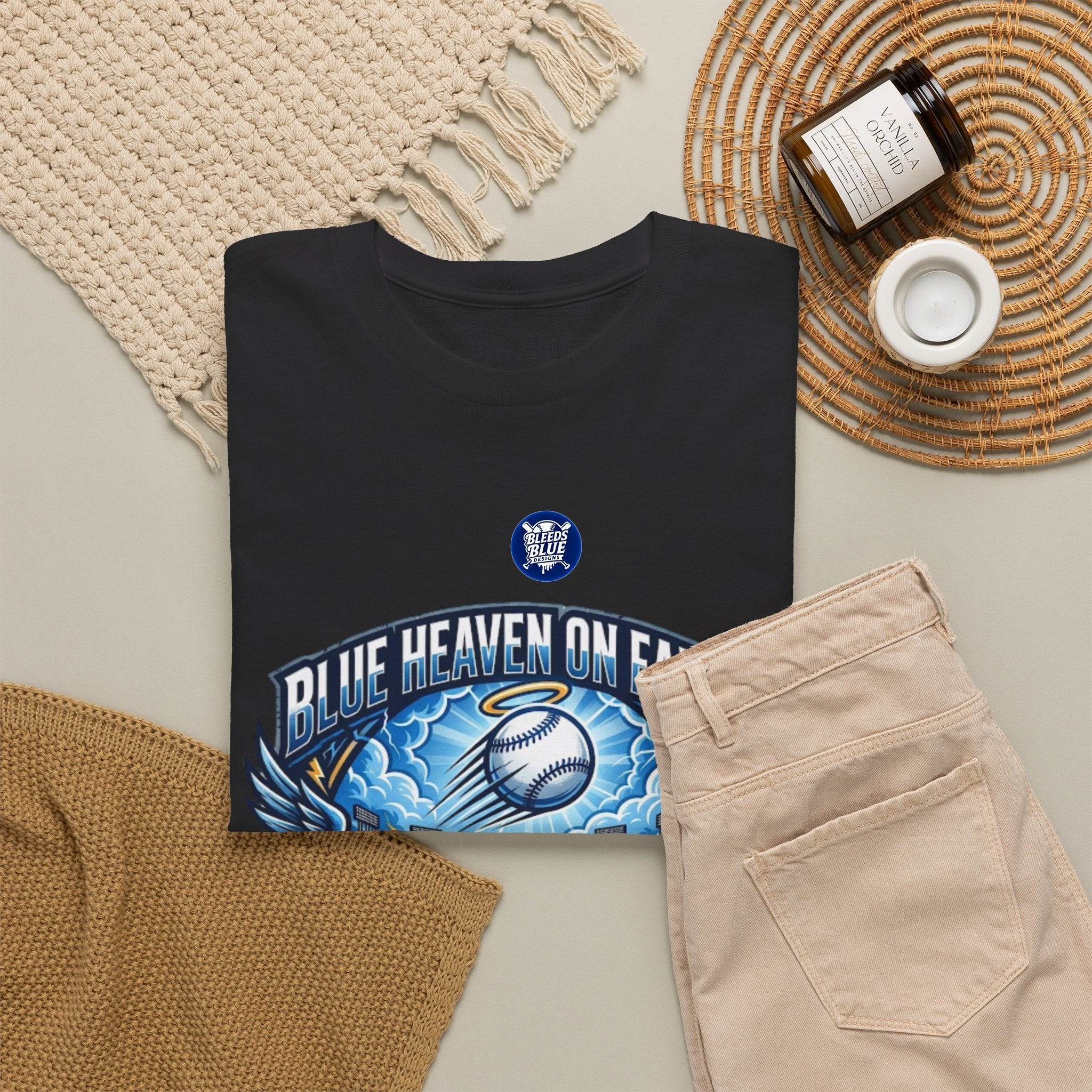 Blue Heaven on Earth Dodgers Stadium T-Shirt — Vintage Baseball Fan Tee