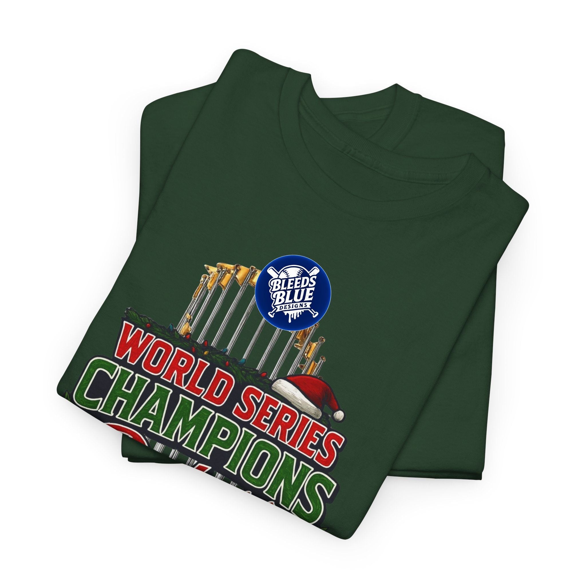 Holiday World Series Champions Dodgers Tee Shirt - Unisex Heavy Cotton Casual Fit