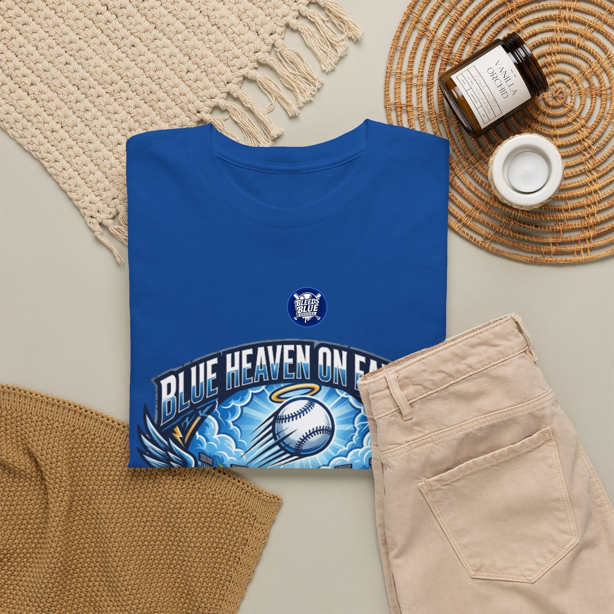 Blue Heaven on Earth Dodgers Stadium T-Shirt — Vintage Baseball Fan Tee