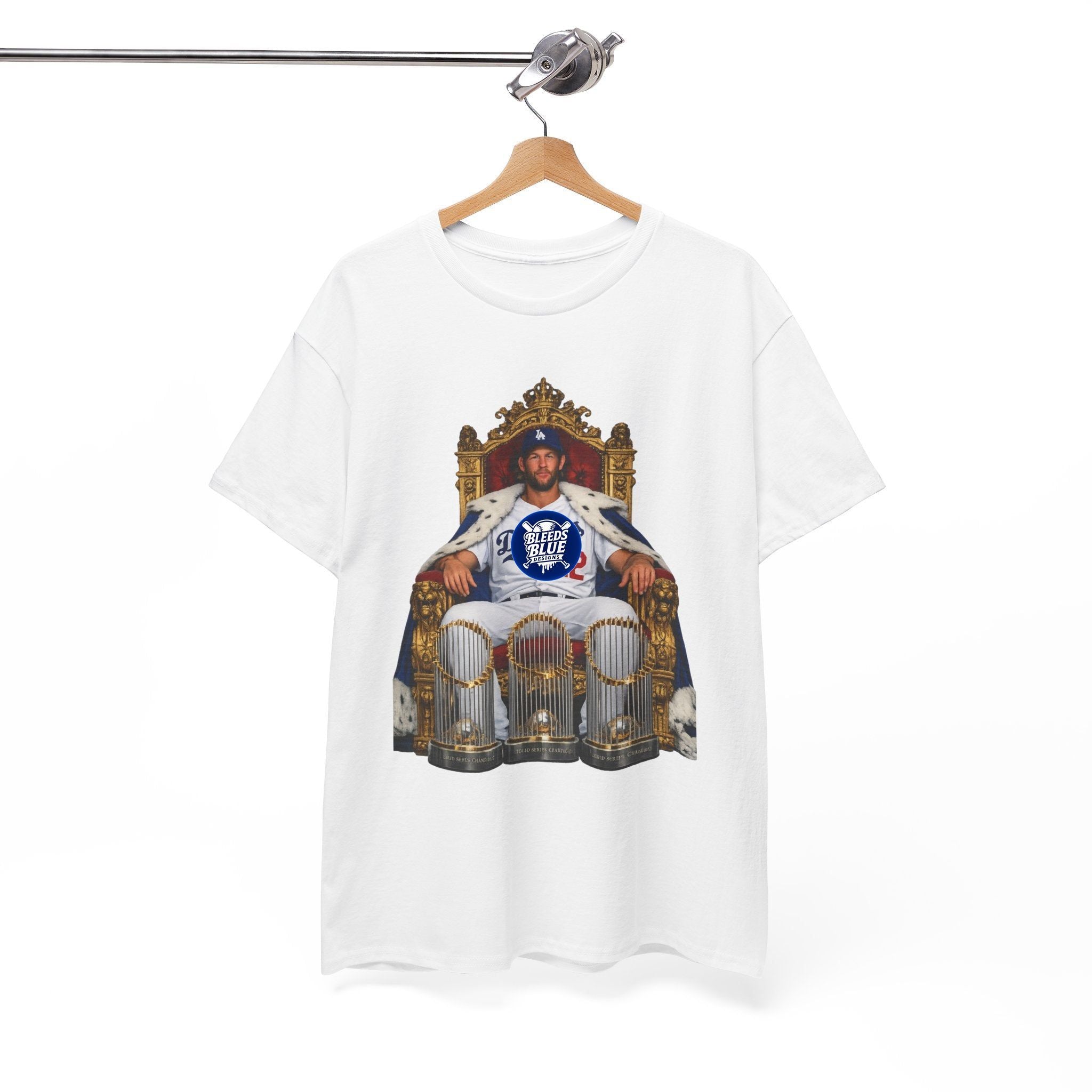 Kershaw Baseball Throne T-Shirt — Player on Throne Graphic Tee