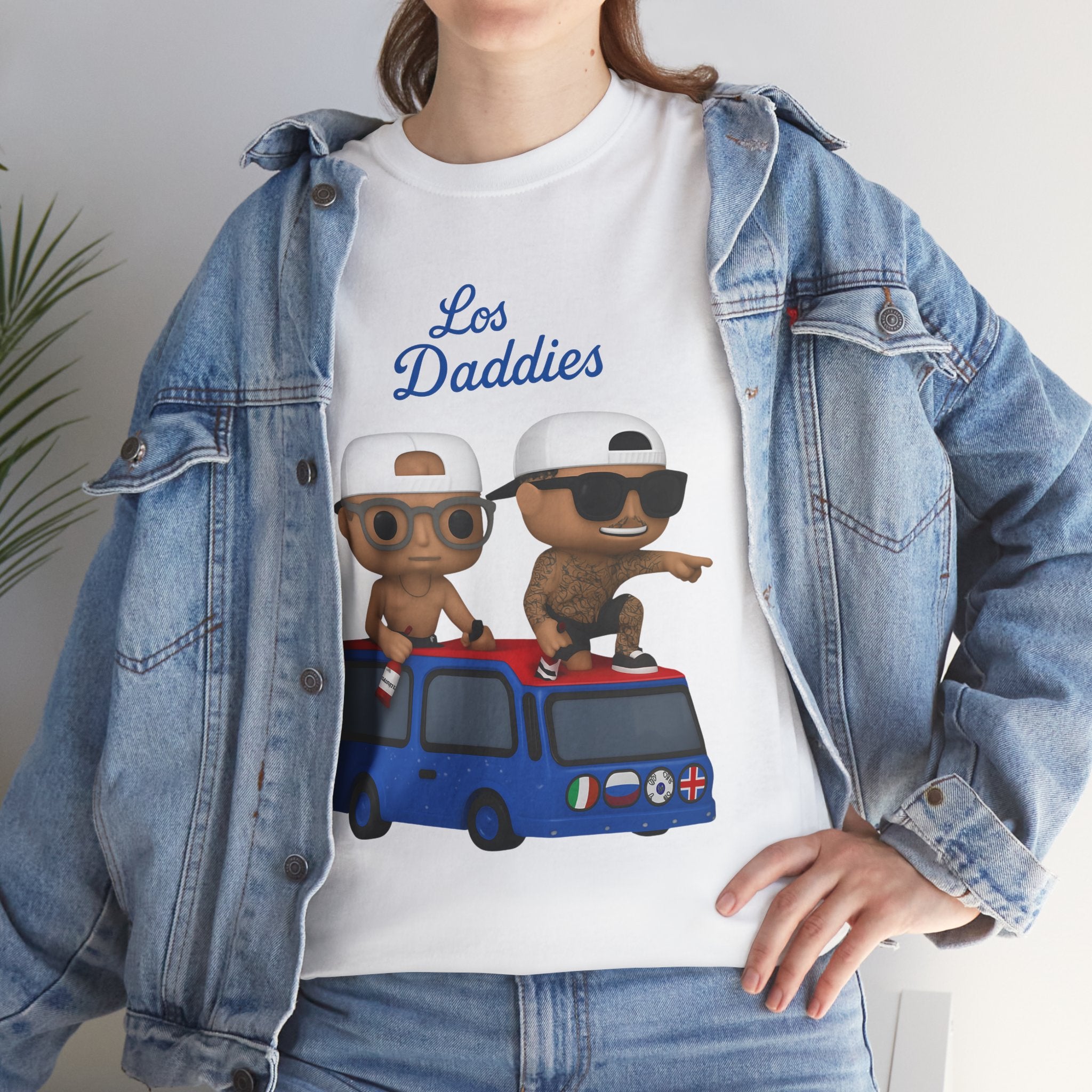 Dodgers Kike and Banda Los Daddies Funko Tee Shirt - Unisex Heavy Cotton Tee Casual Fit