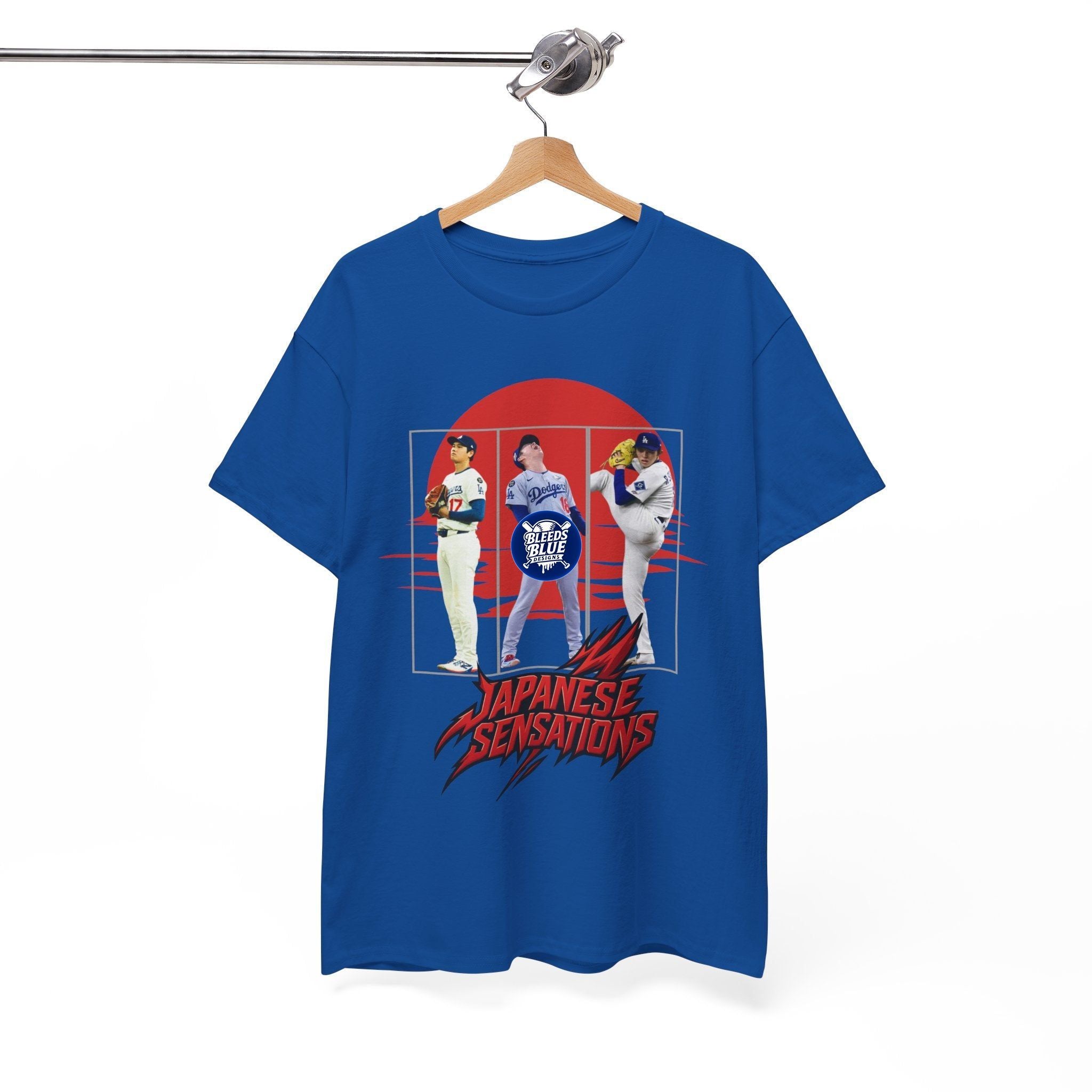 Dodgers Japanese Sensations Tee Shirt - Unisex Heavy Cotton Casual Fit