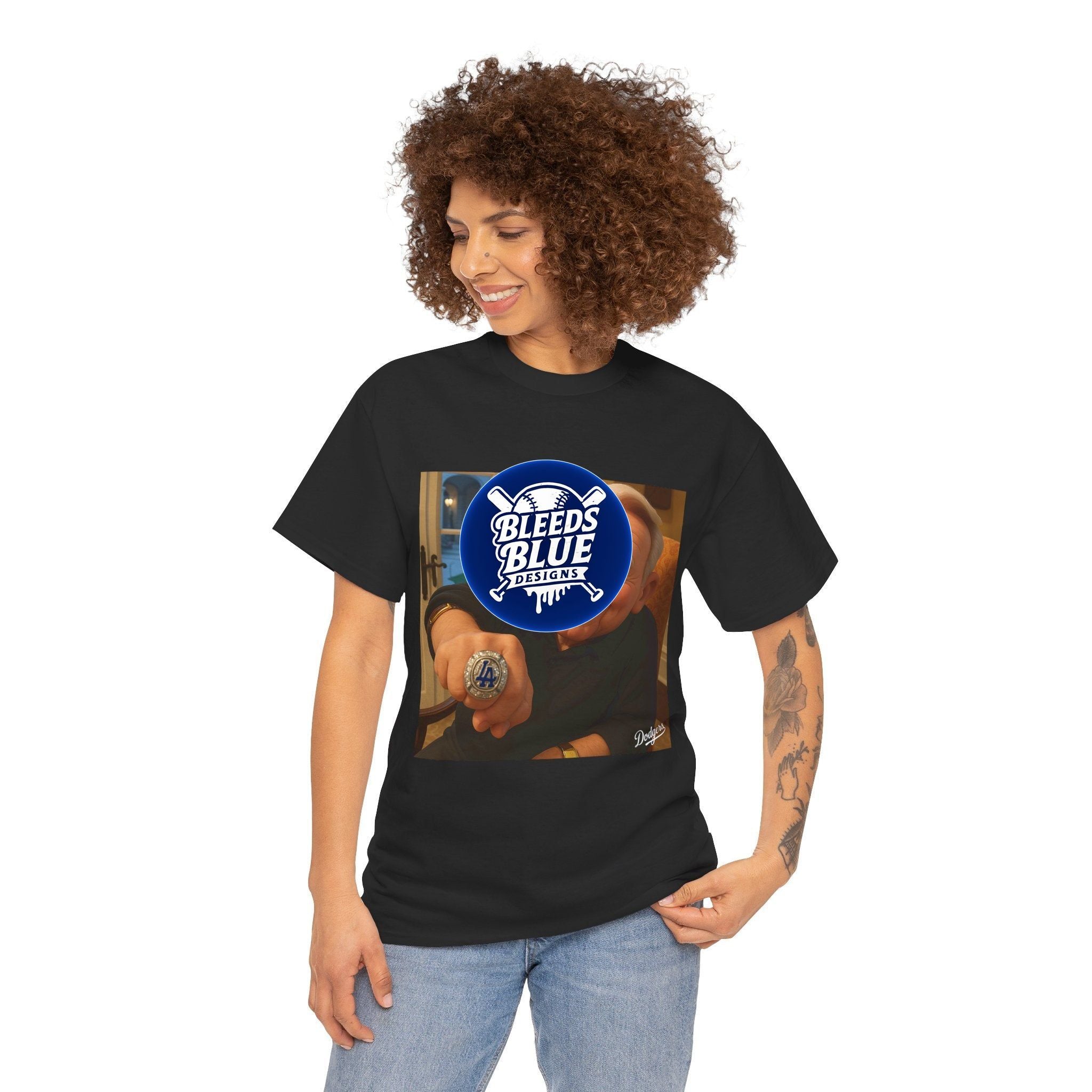 Vin Scully Championship Ring Tee Shirt - Unisex Heavy Cotton Casual Fit