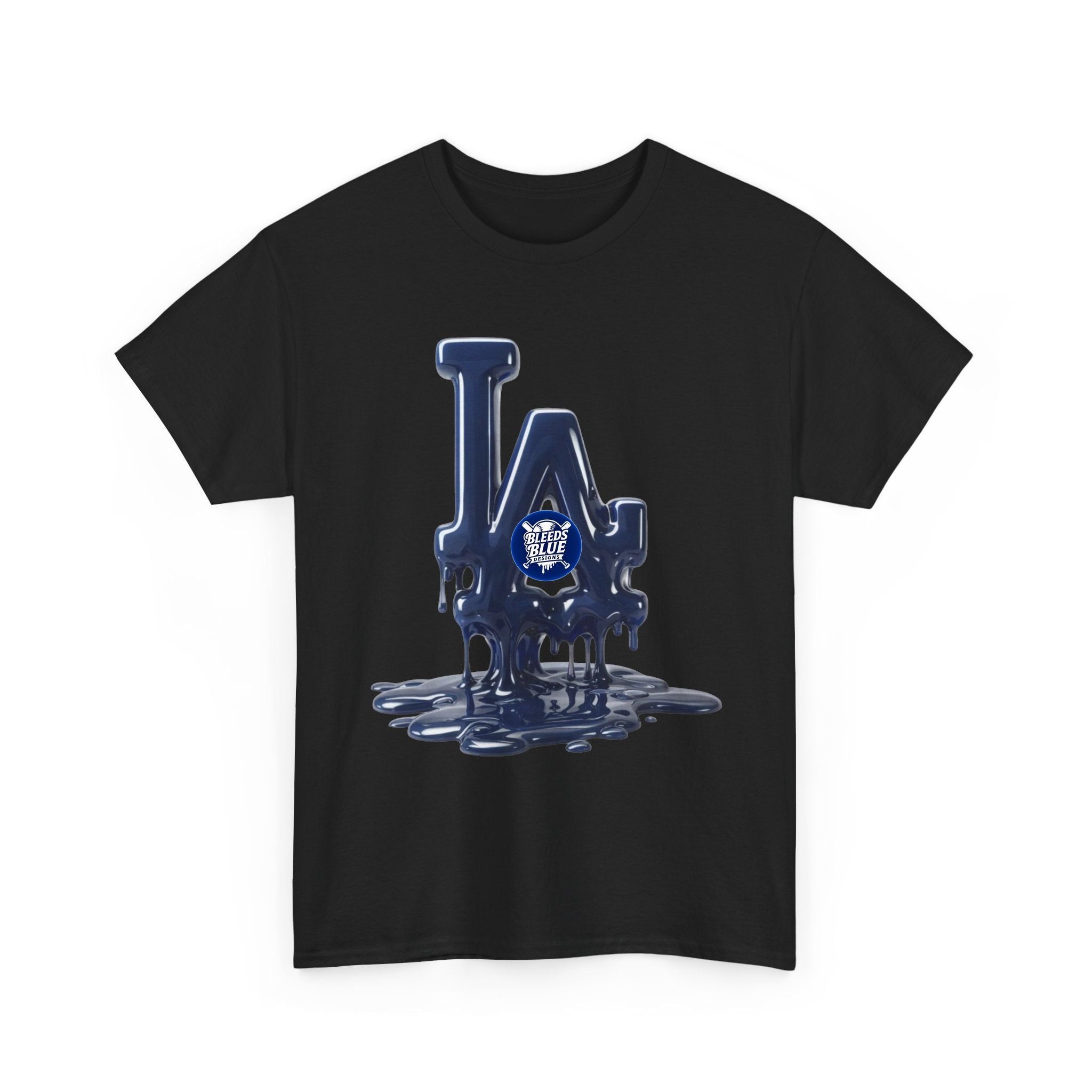 LA Urban Melting Drip Logo T-Shirt — Adult Heavy Cotton Casual Fit