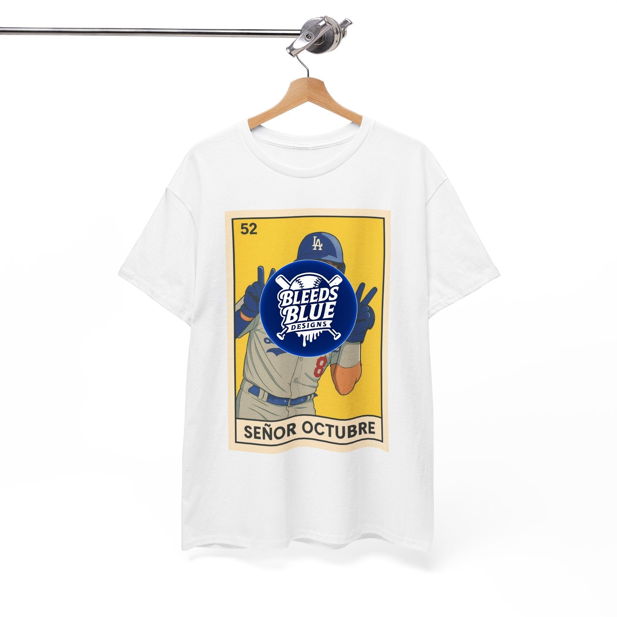 Kike Senor Octubre Loteria Card Tee Shirt - Unisex Heavy Cotton Casual Fit