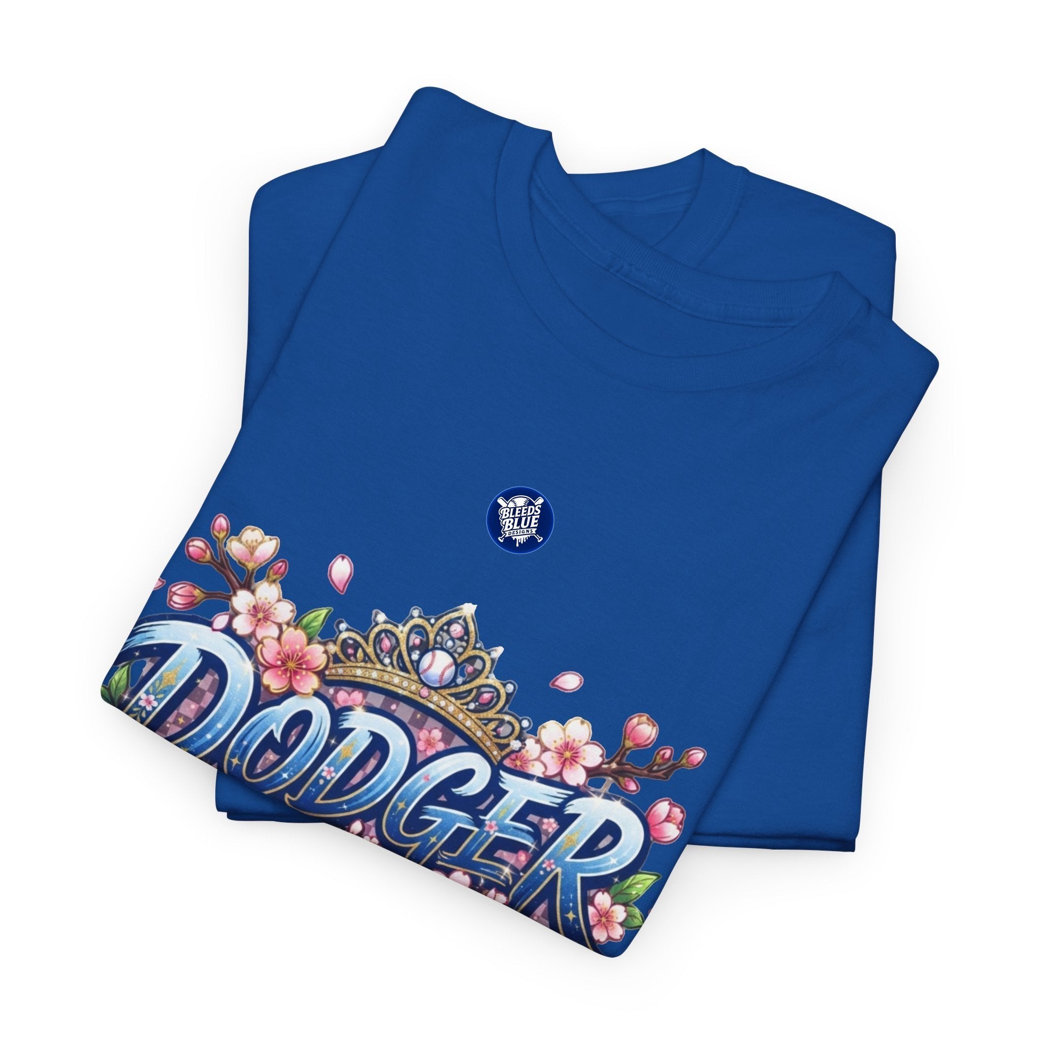 Dodger Queen Cherry Blossom Baseball Tee
