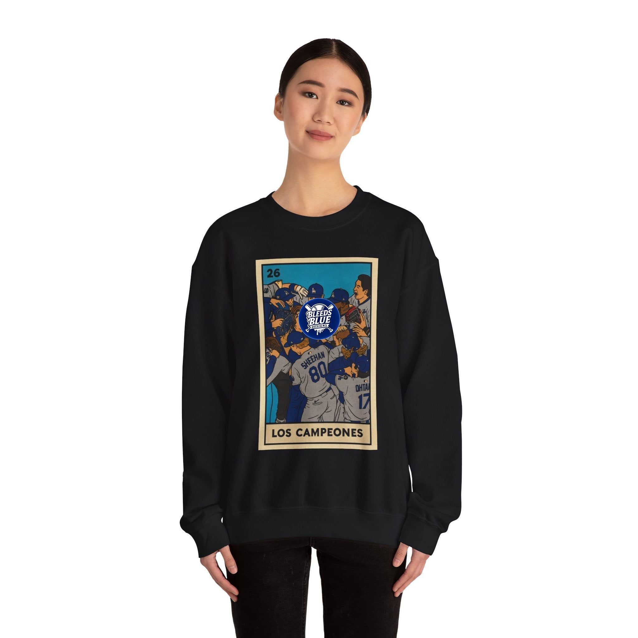 Dodgers "Los Campeones" Loteria Card Sweatshirt - Unisex Crewneck Casual Streetwear