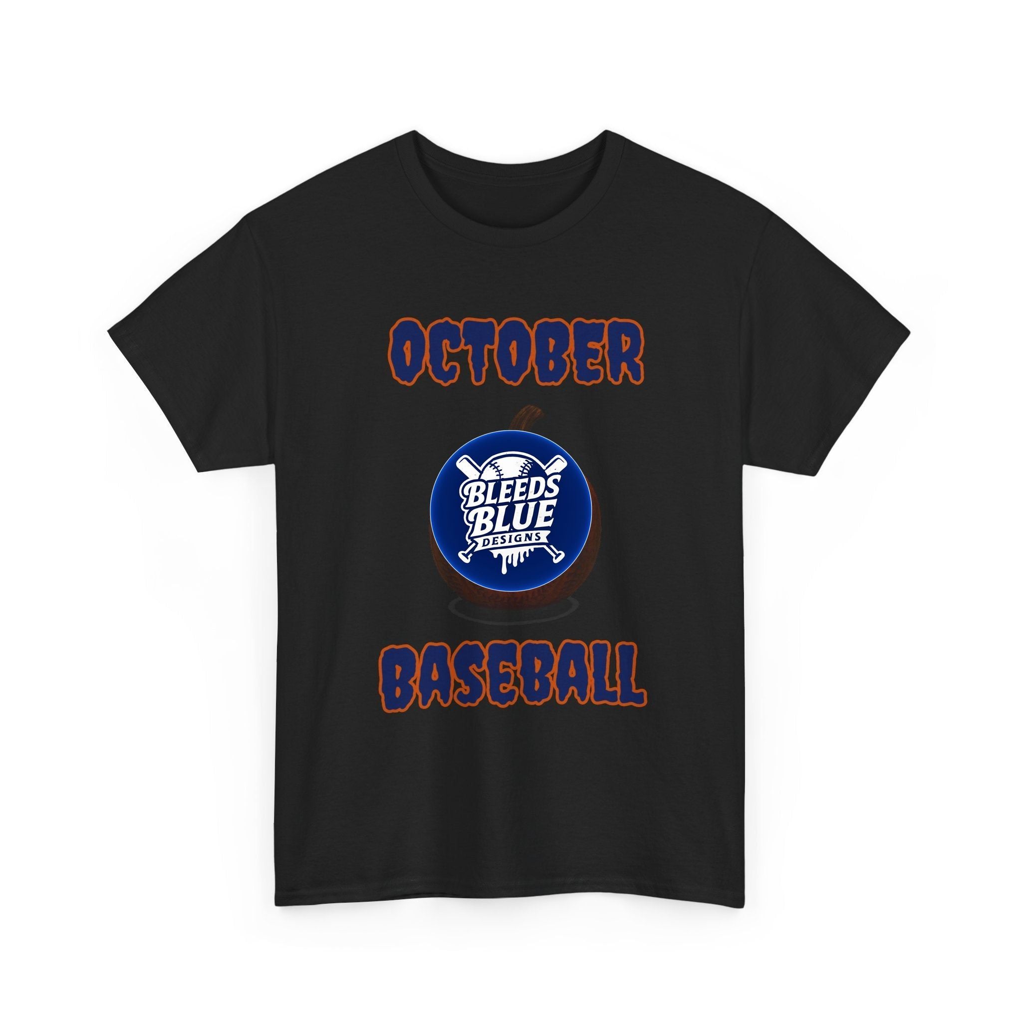 Spooky Season October Dodgers Baseball Tee Shirt - Unisex Heavy Cotton Casual Fit