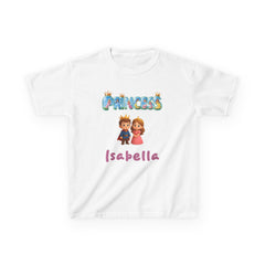 Personalized Kids T-Shirt — Colorful Princess Crown with Custom Name