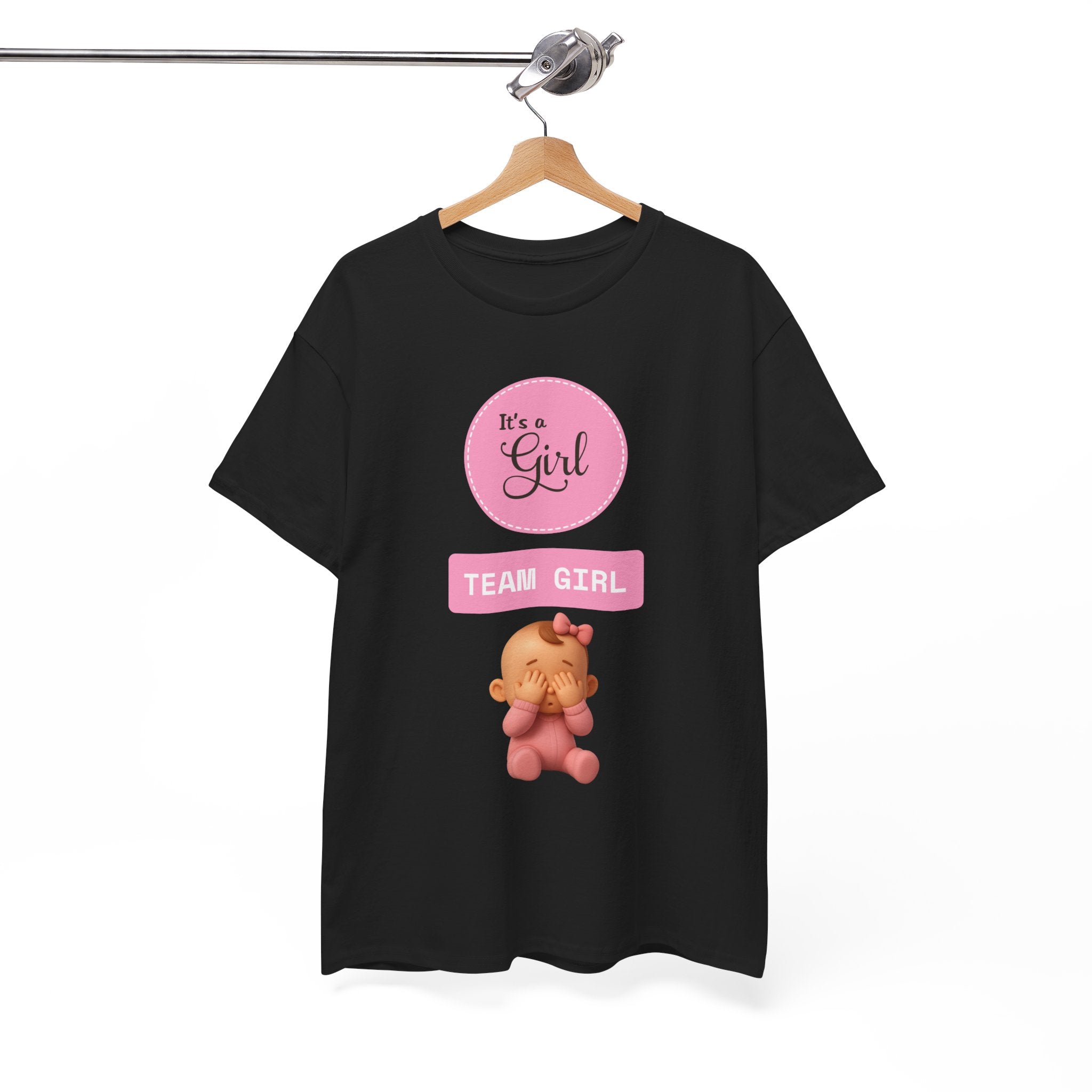 It’s a Girl "Team Girl" Baby Guess Tee — Gender Reveal/Newborn Announcement T-Shirt