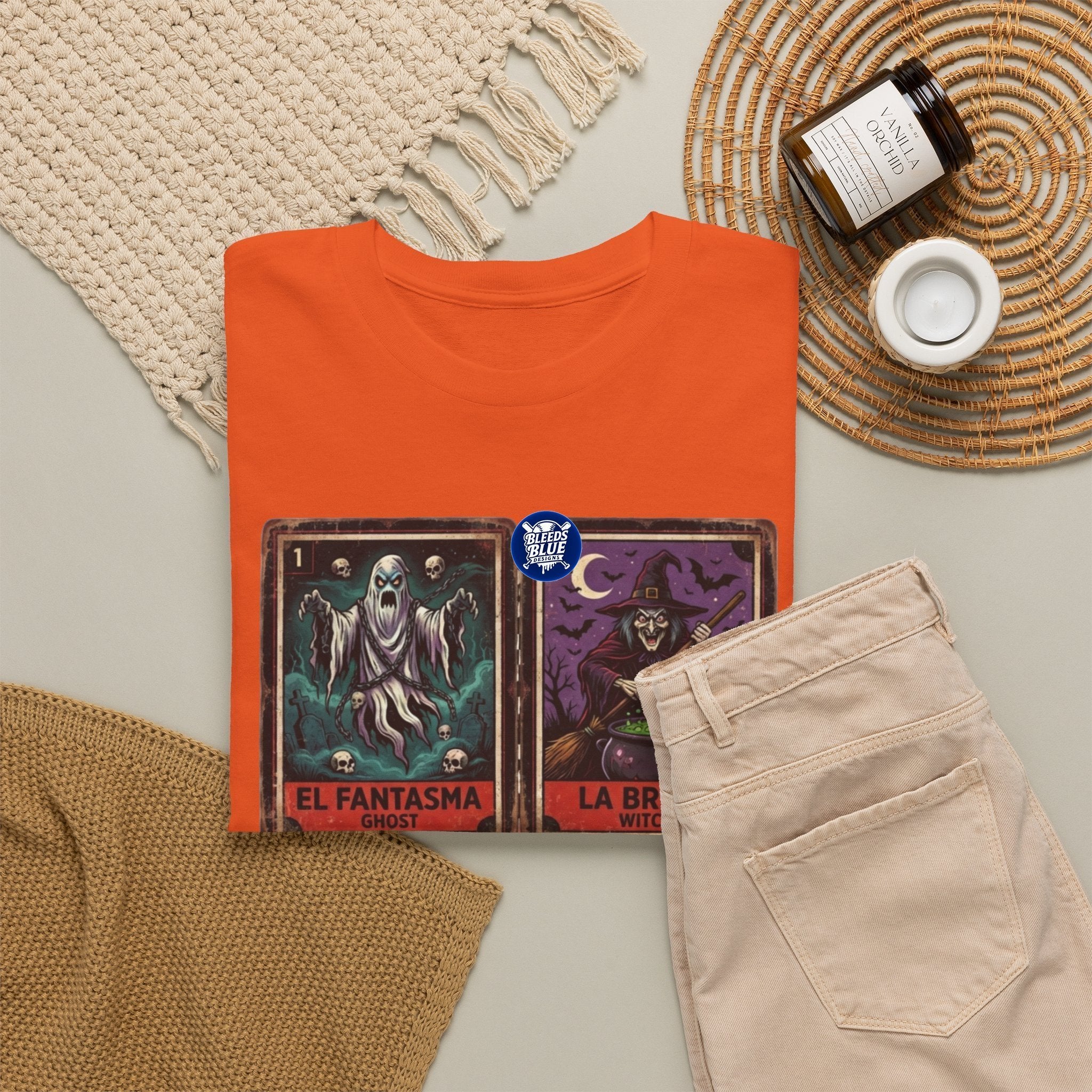 Lotería El Fantasma, La Bruja, El Vampiro, La Catrina Horror Cards Tee