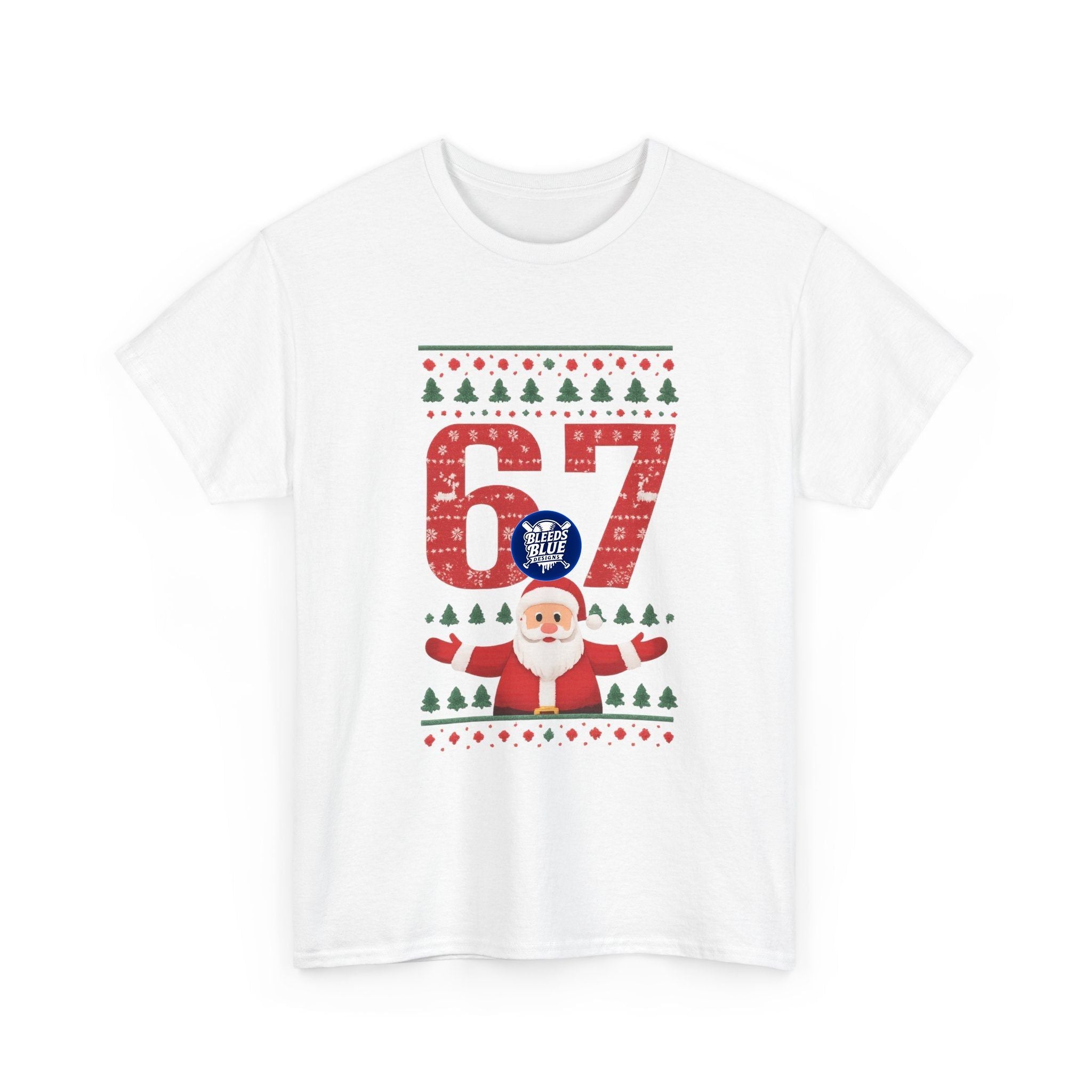 Holiday Santa 6 7 Tee Shirt - Unisex Heavy Cotton Casual Fit