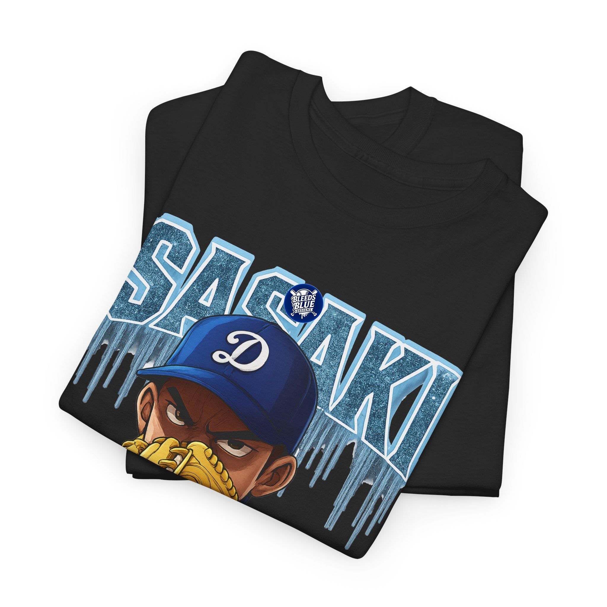 Dodgers Roki Sasaki Ice Anime Tee Shirt - Unisex Heavy Cotton Casual Fit