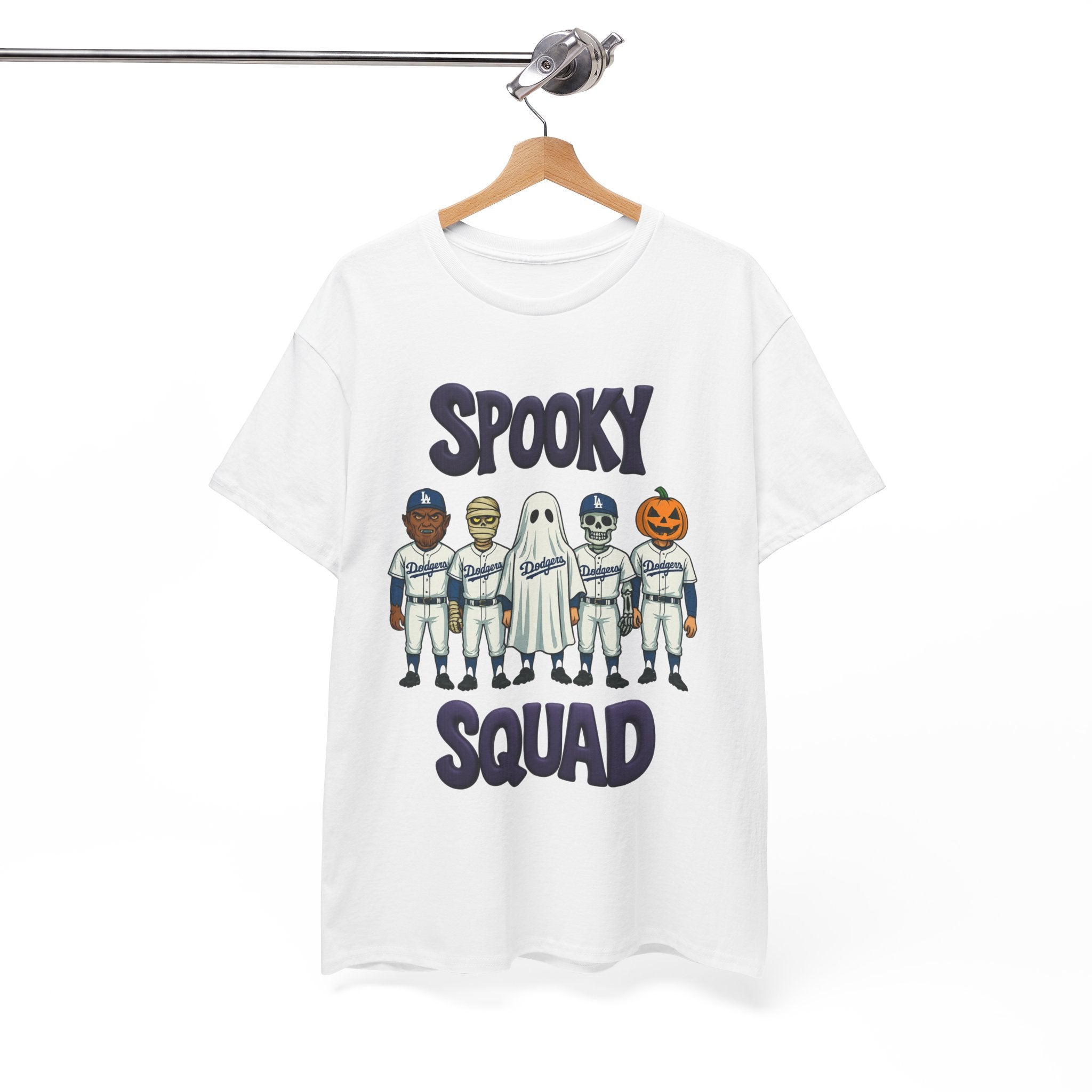 Halloween Spooky Squad Tee Shirt - Unisex Heavy Cotton Casual Fit