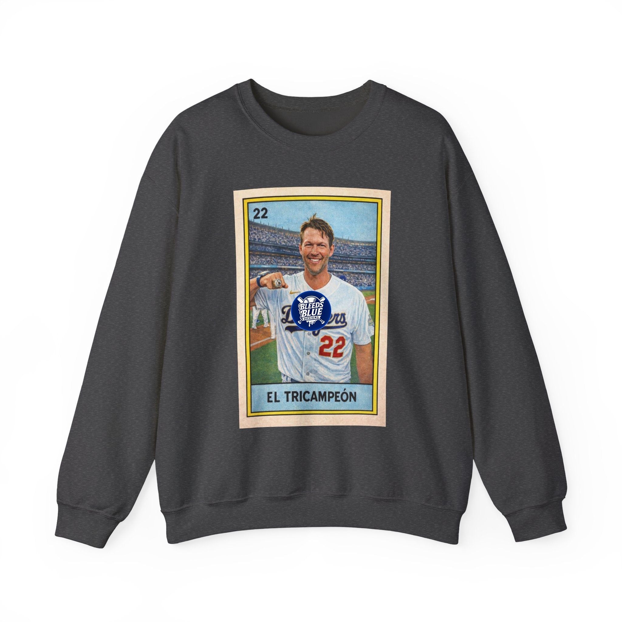 El Tricampeón Lotería Card Kershaw Team Pride - Adult Crewneck Sweatshirt
