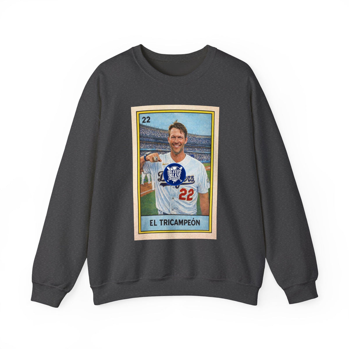 El Tricampeón Lotería Card Kershaw Team Pride - Adult Crewneck Sweatshirt