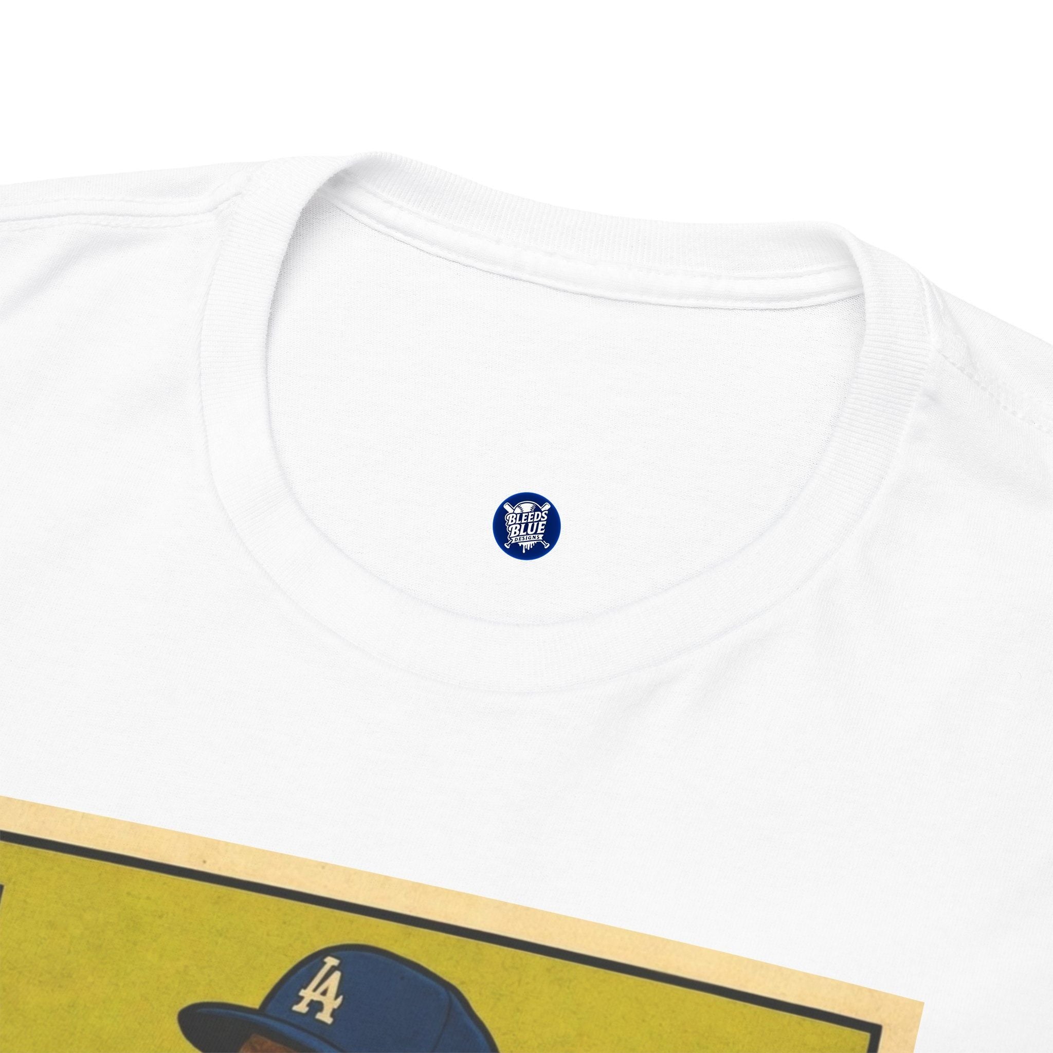 La Trompeta Baseball T-Shirt — Vintage Dodgers Trading Card Design