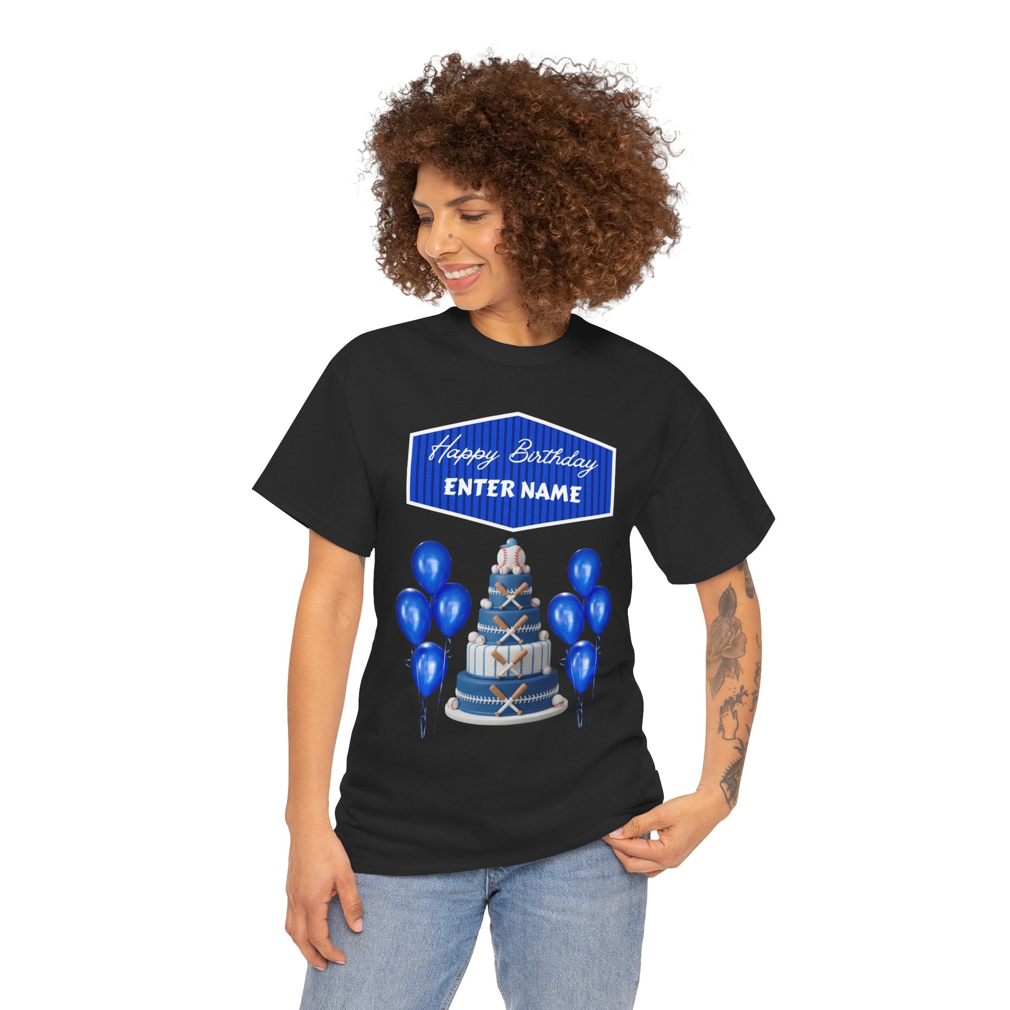 Personalized Kids Birthday Cake Tee — "Happy Birthday" Name T-Shirt