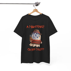 Halloween Spooky A Nightmare On Boo Street Tee Shirt - Unisex Heavy Cotton Casual Fit