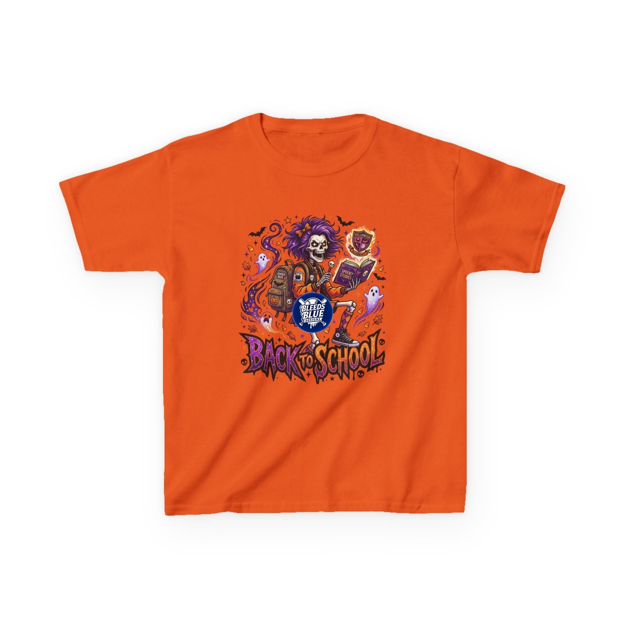 Kids Tee — Spooky 'Back to School' Monster Backpack Design